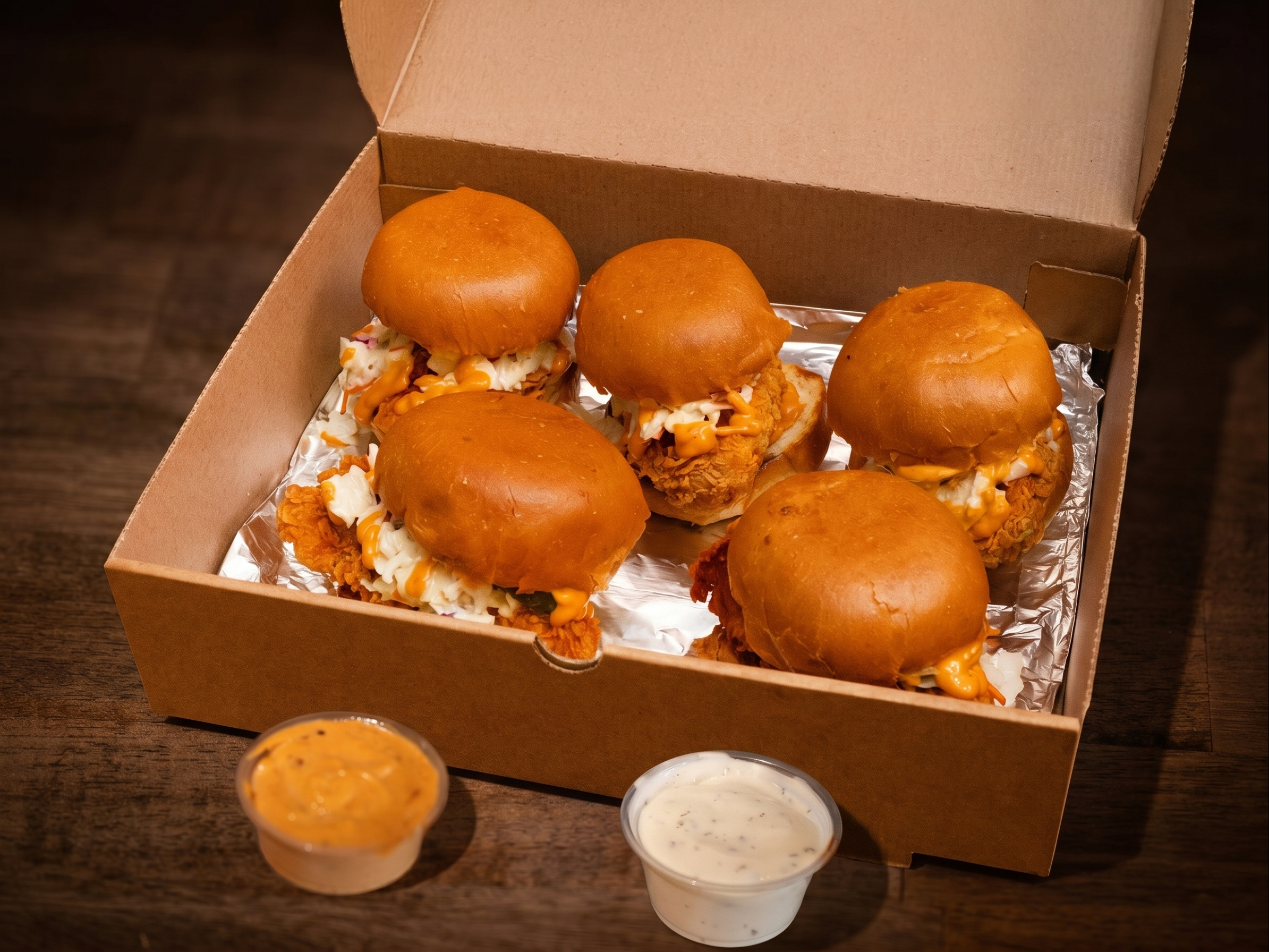 Flamin Hot Chicken Family Box (20 Sandwiches).