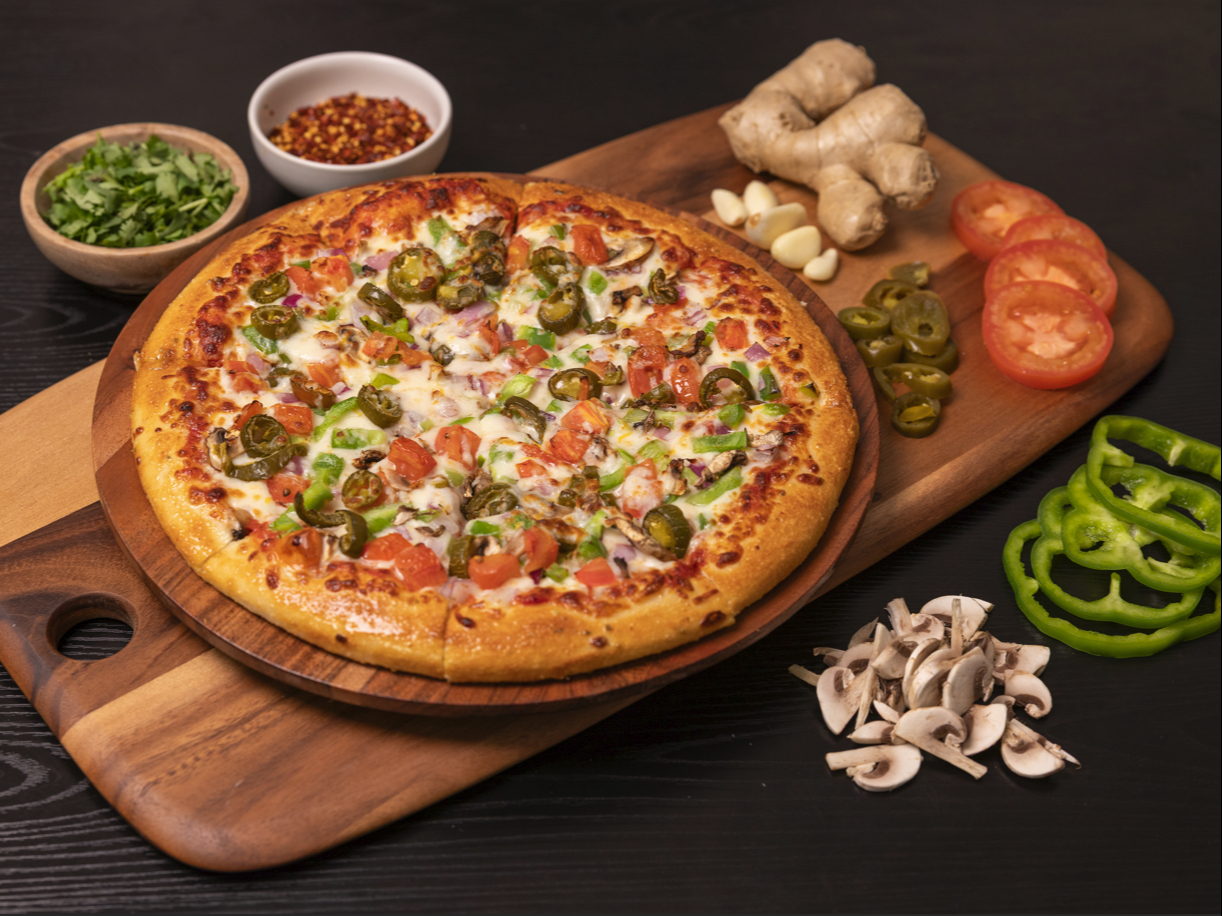 Desi Veggie Pizza.