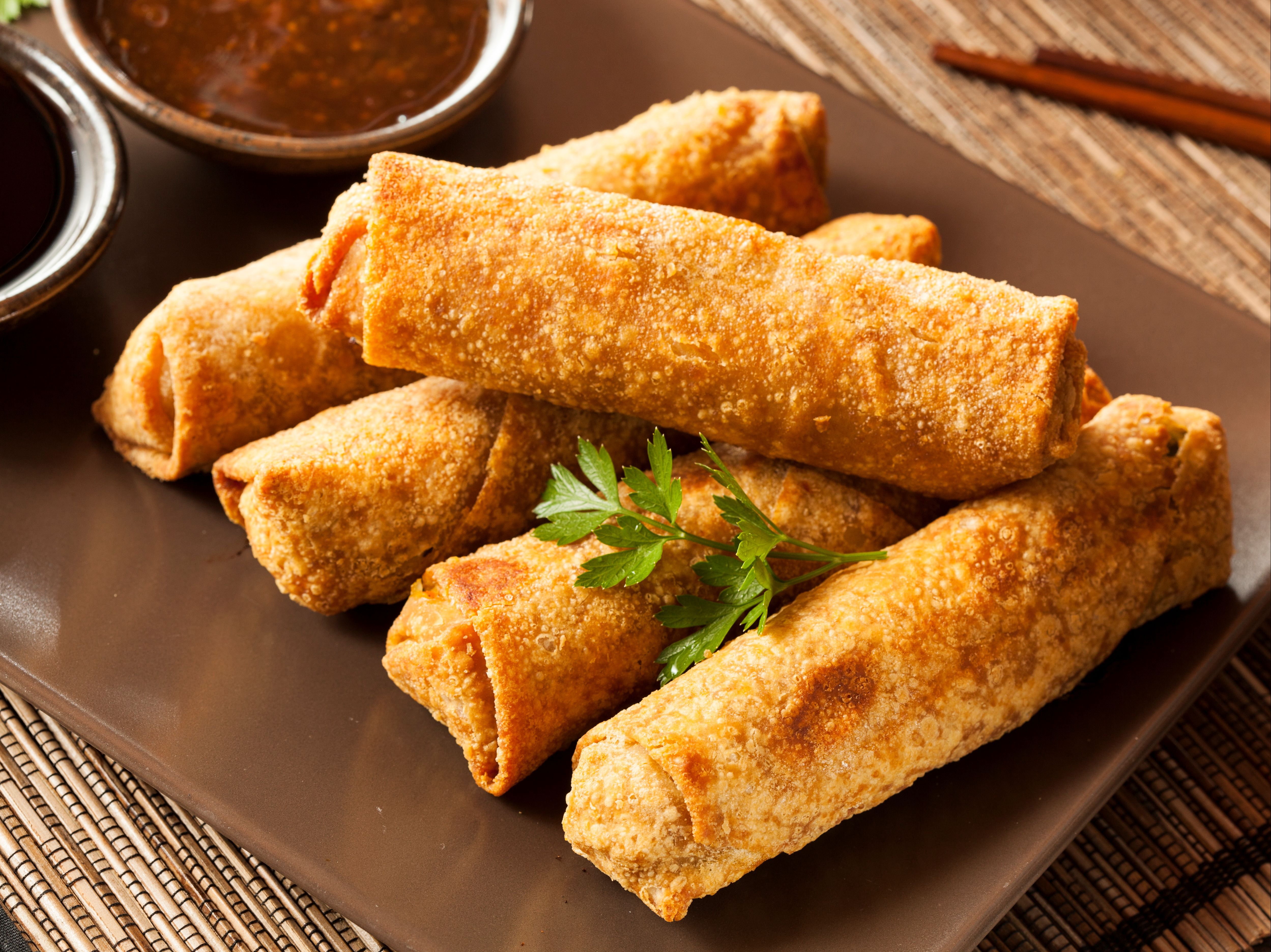 Jerk Chicken Egg Roll.