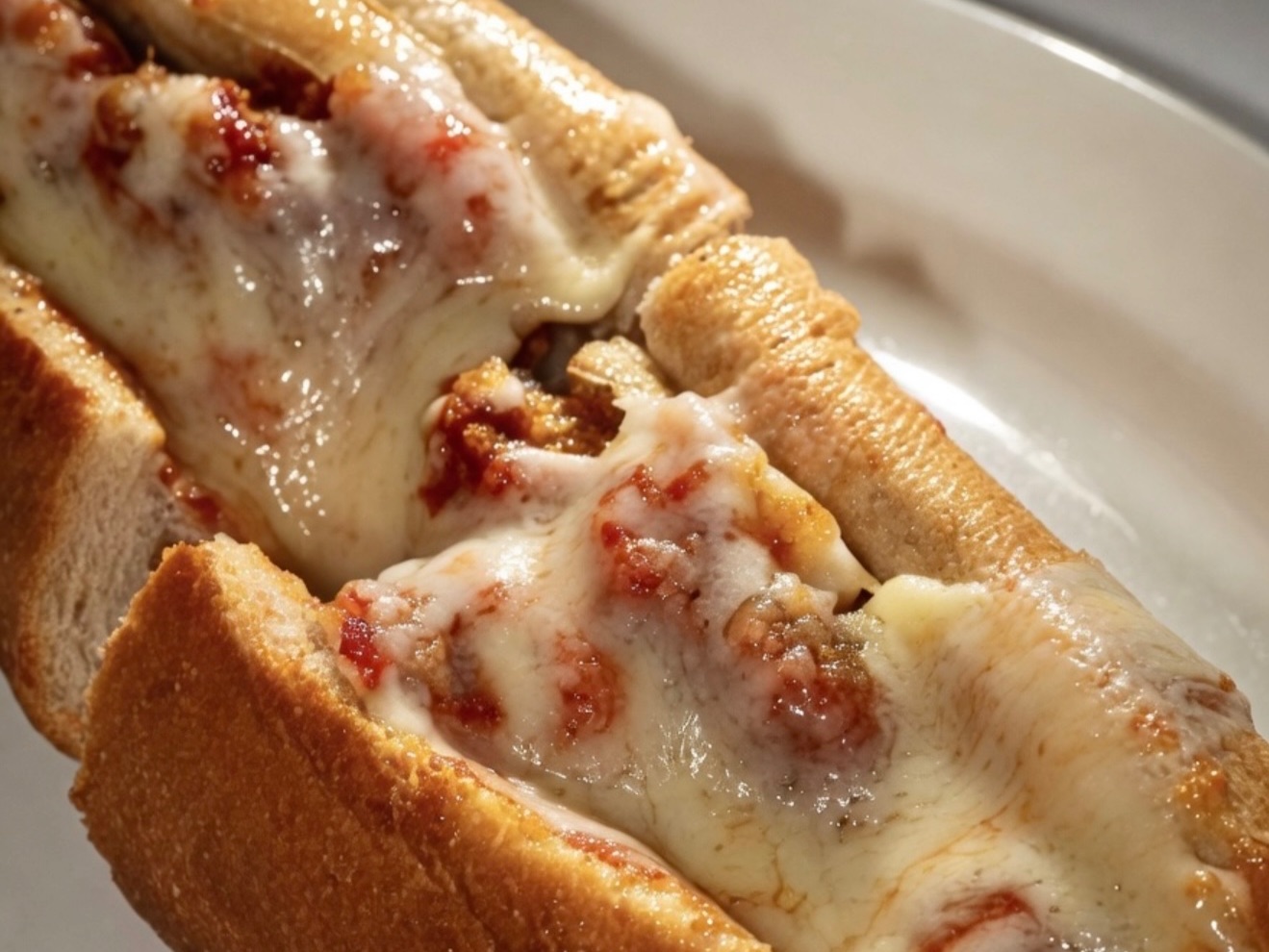 Shrimp Parmigiana Sandwich.