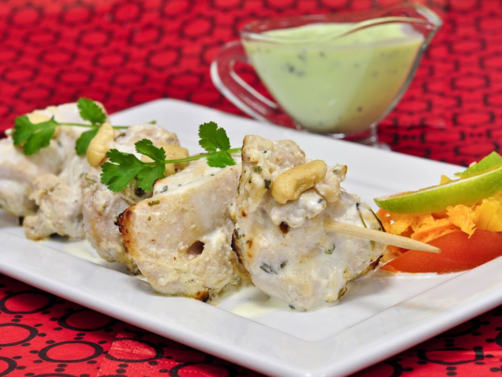 Chicken Malai Kebab.