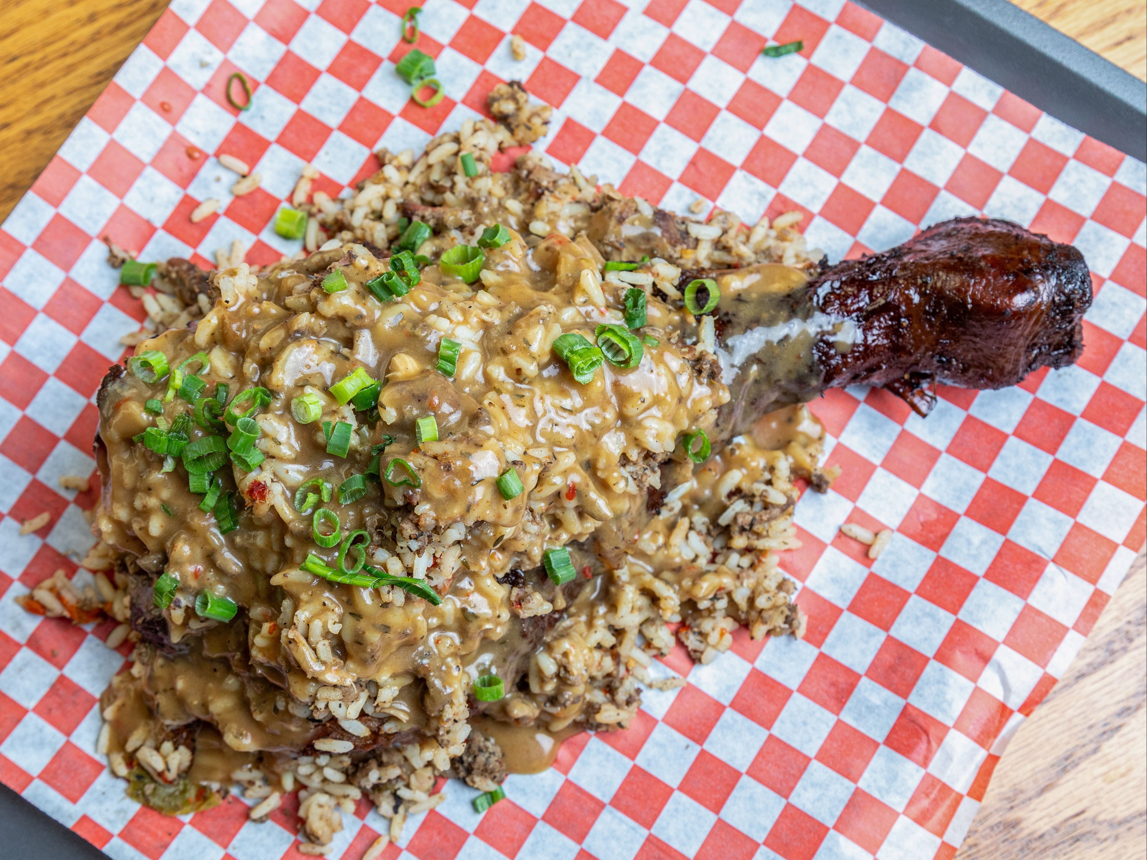 Filthy Rice Turkey Leg