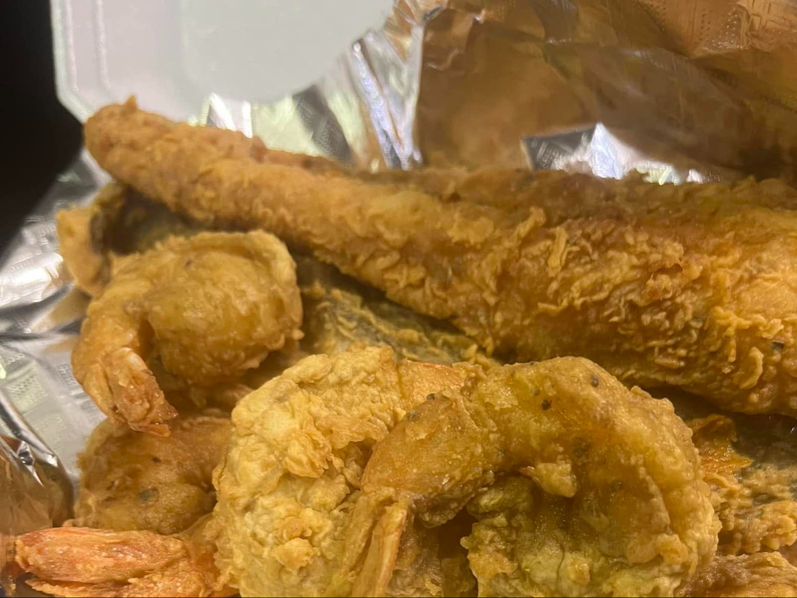 Crab Rice Seafood Platter.