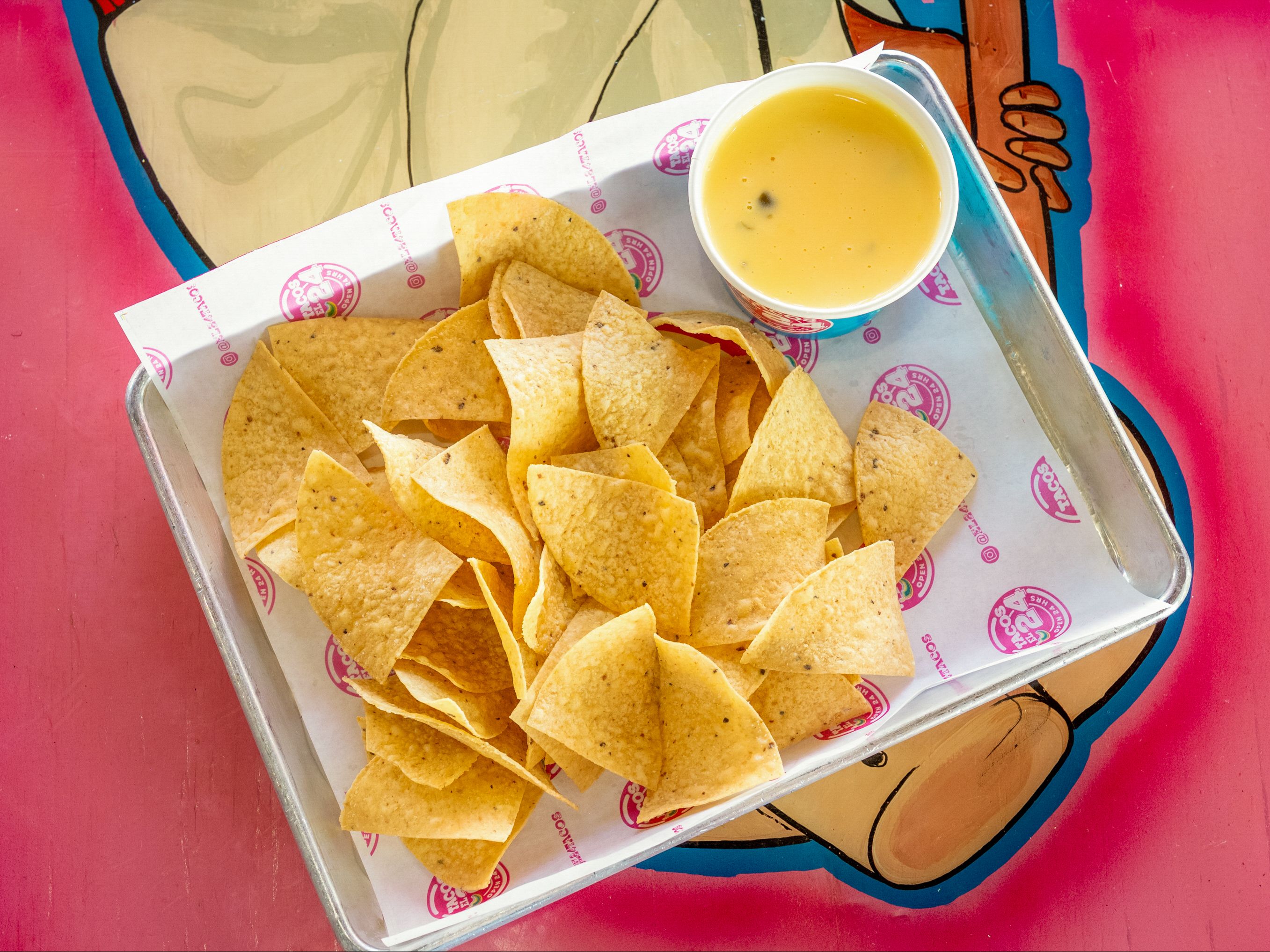 Cheese Dip & Chips.