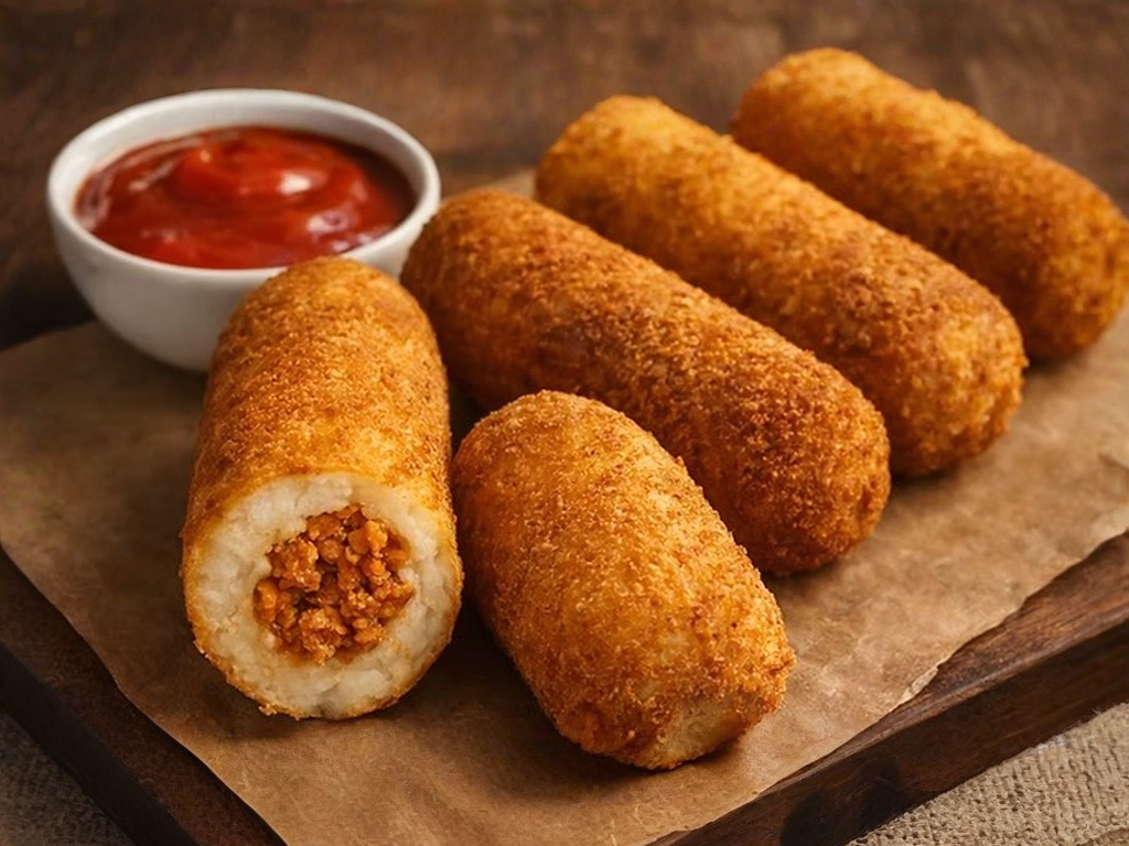 Beef-Stuffed Yucca Bite.