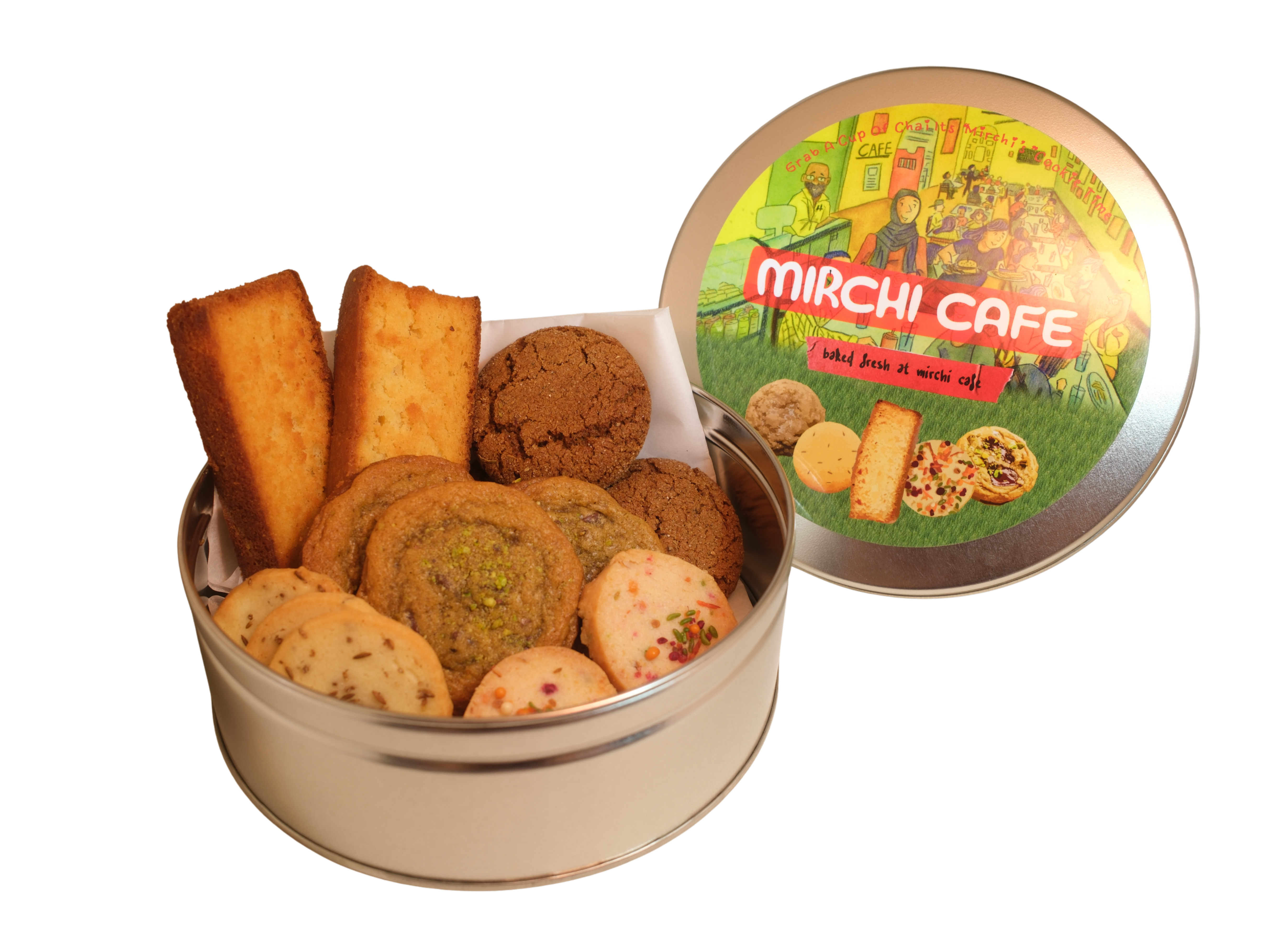 Mirchi Cookie Tin.