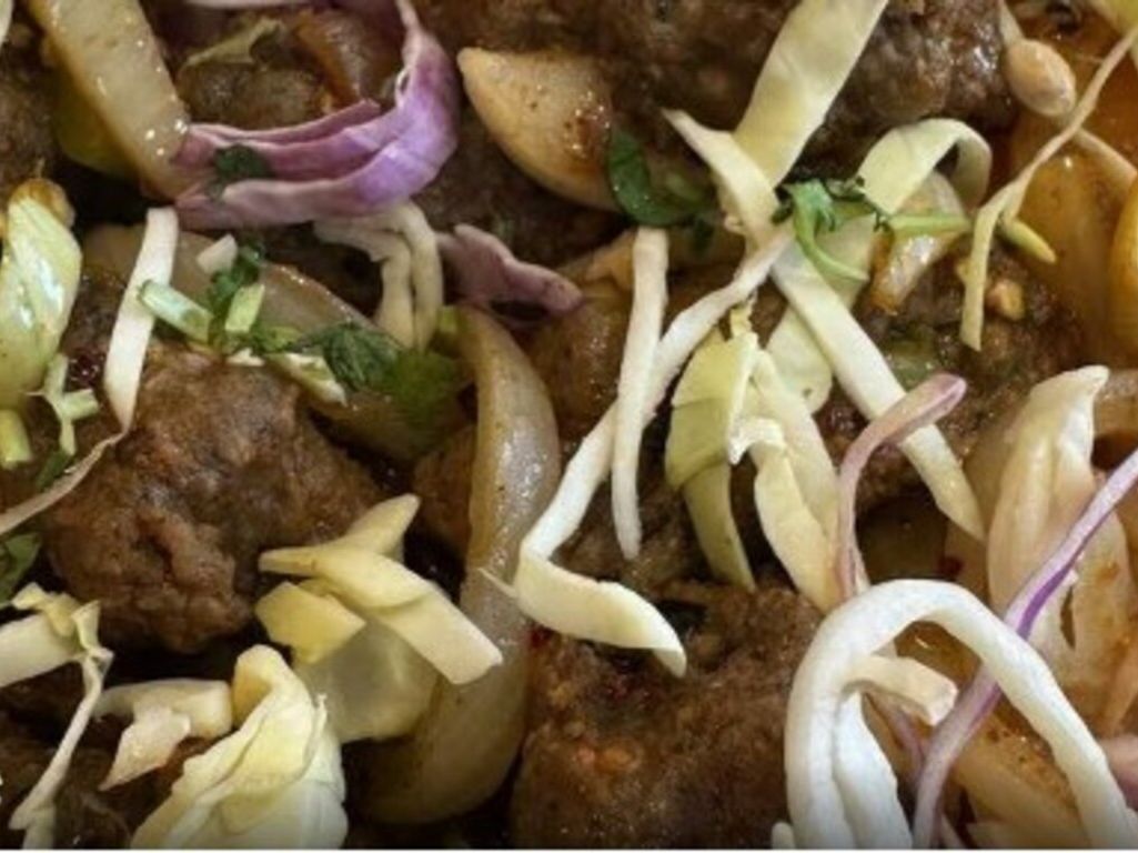Appetizer Lamb Seekh Kebab.