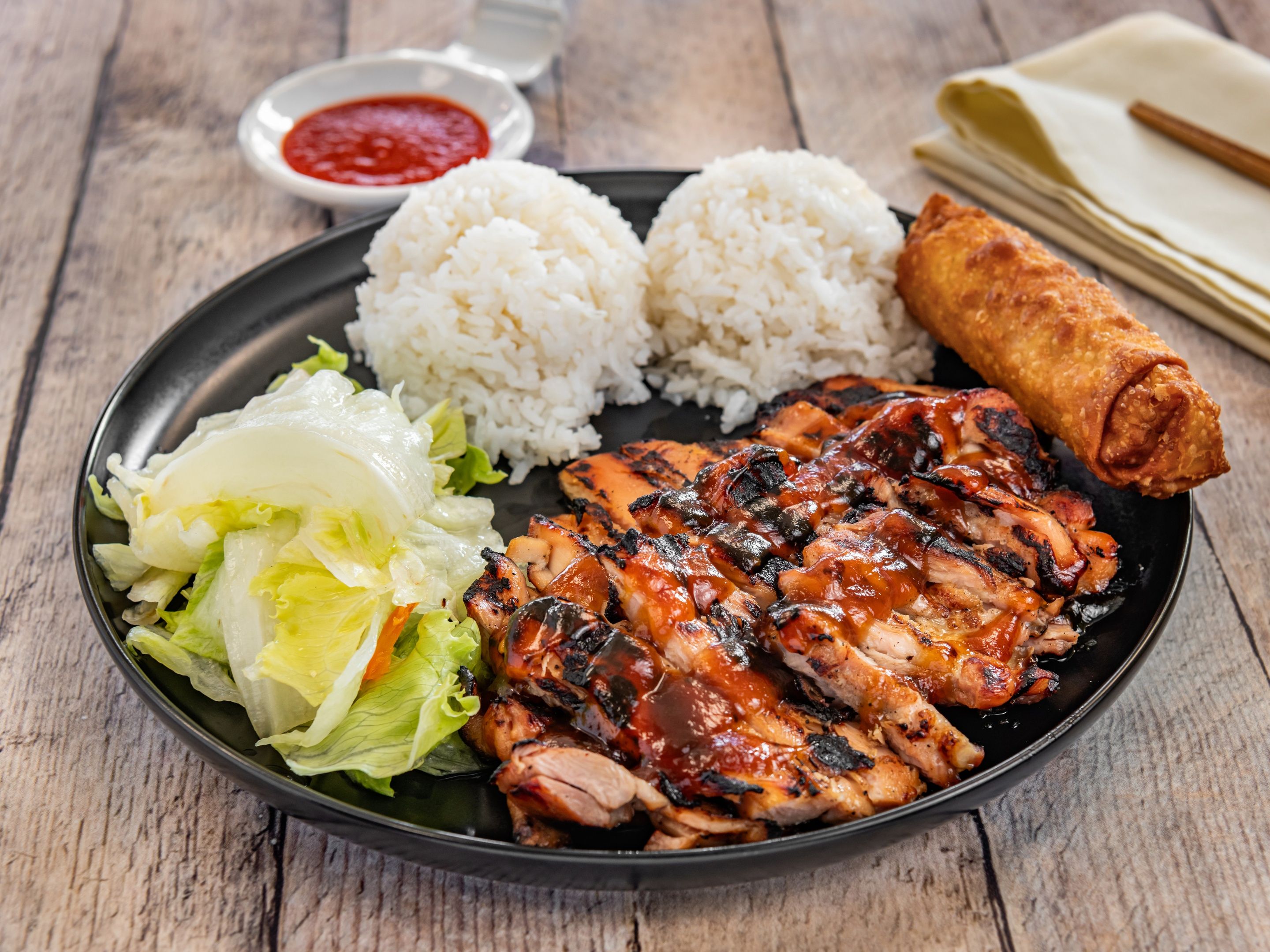 T8- Teriyaki Chicken & Egg Roll (1)