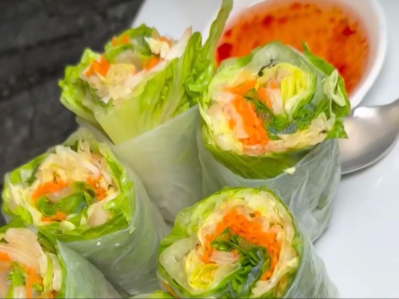 Tofu Fresh Summer Rolls Steamed.