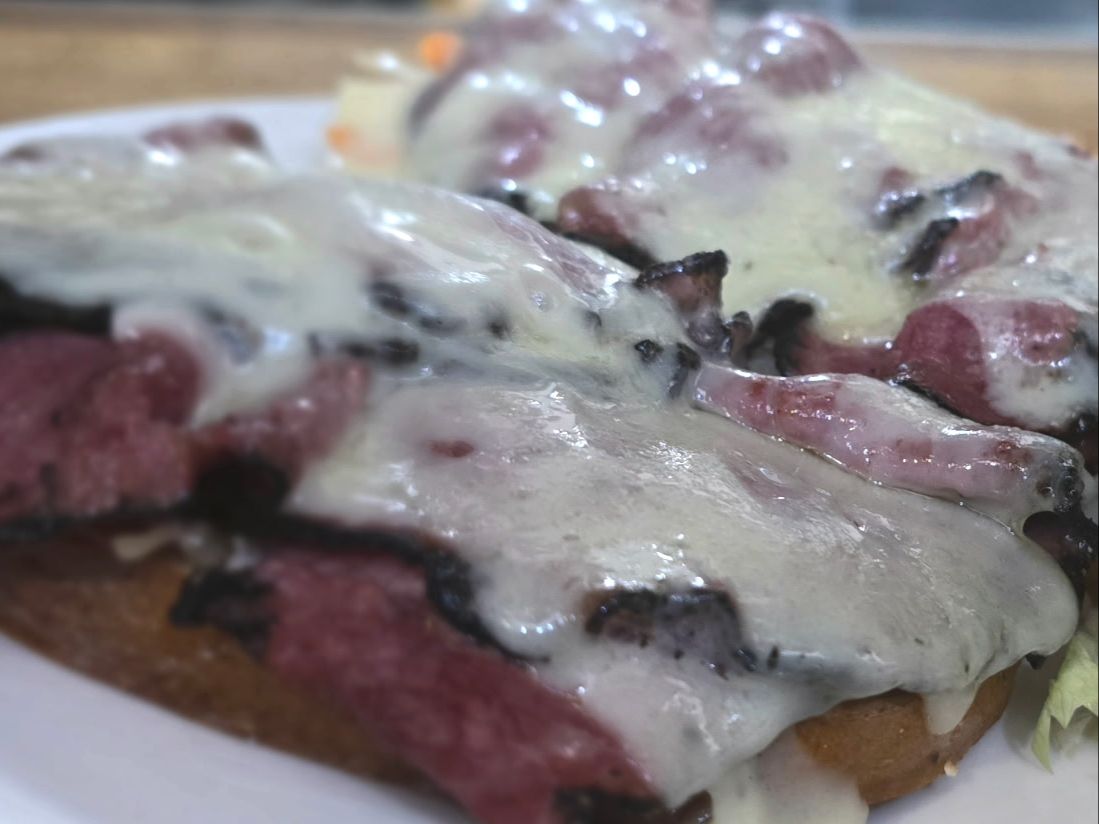 Corned Beef Ruben Sub.