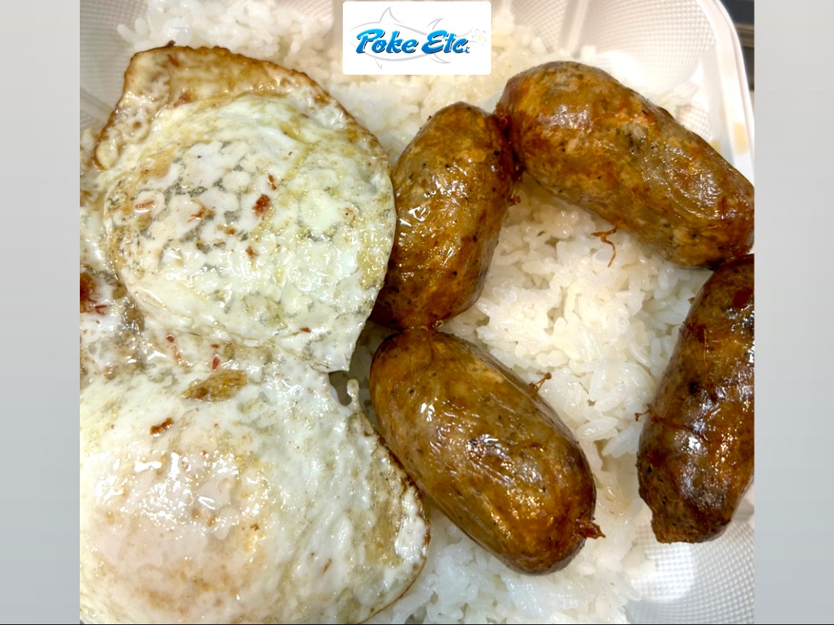 Ilocano Longganisa, Eggs and Rice.