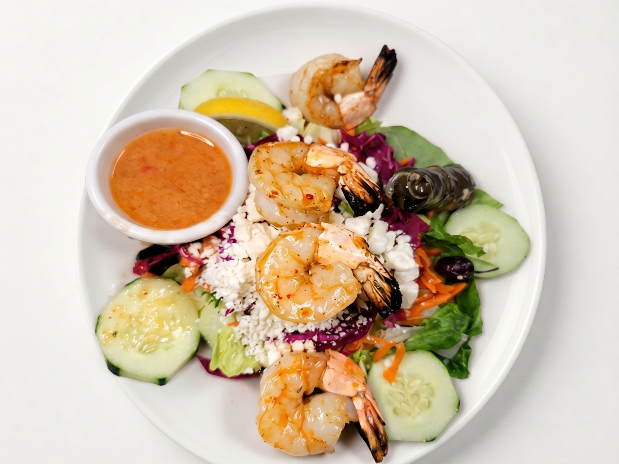Greek Salad W/ Shrimp
