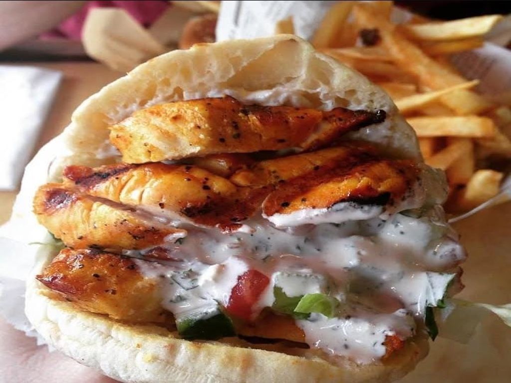 Chicken Kabab in pita.