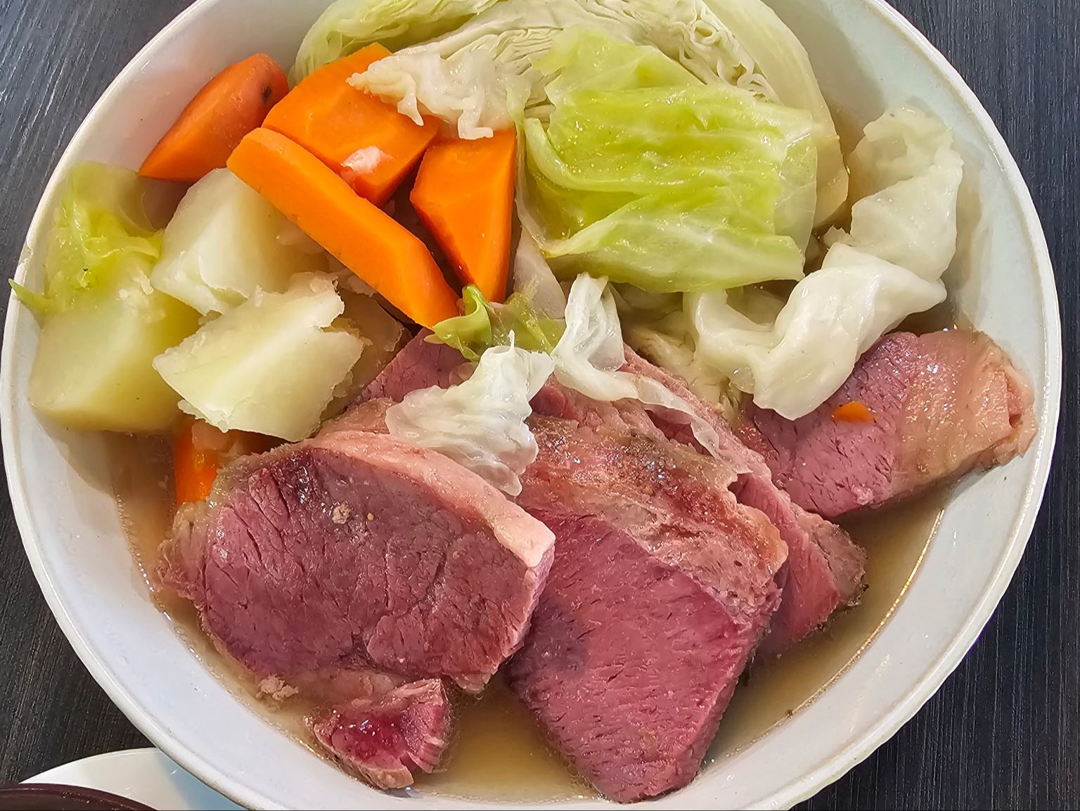 Fresh Corned Beef & Cabbage.