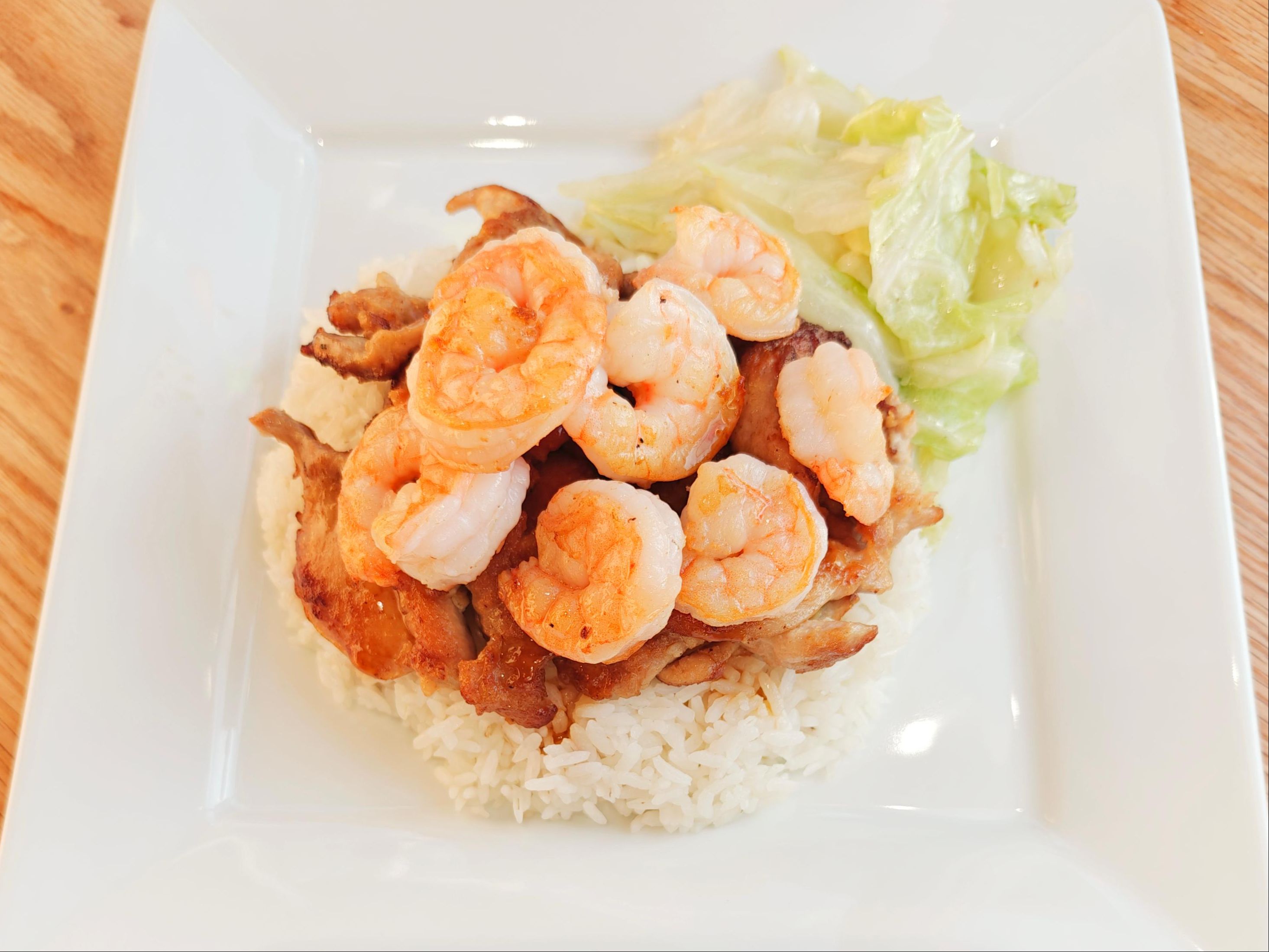Chicken Shrimp Teriyaki.