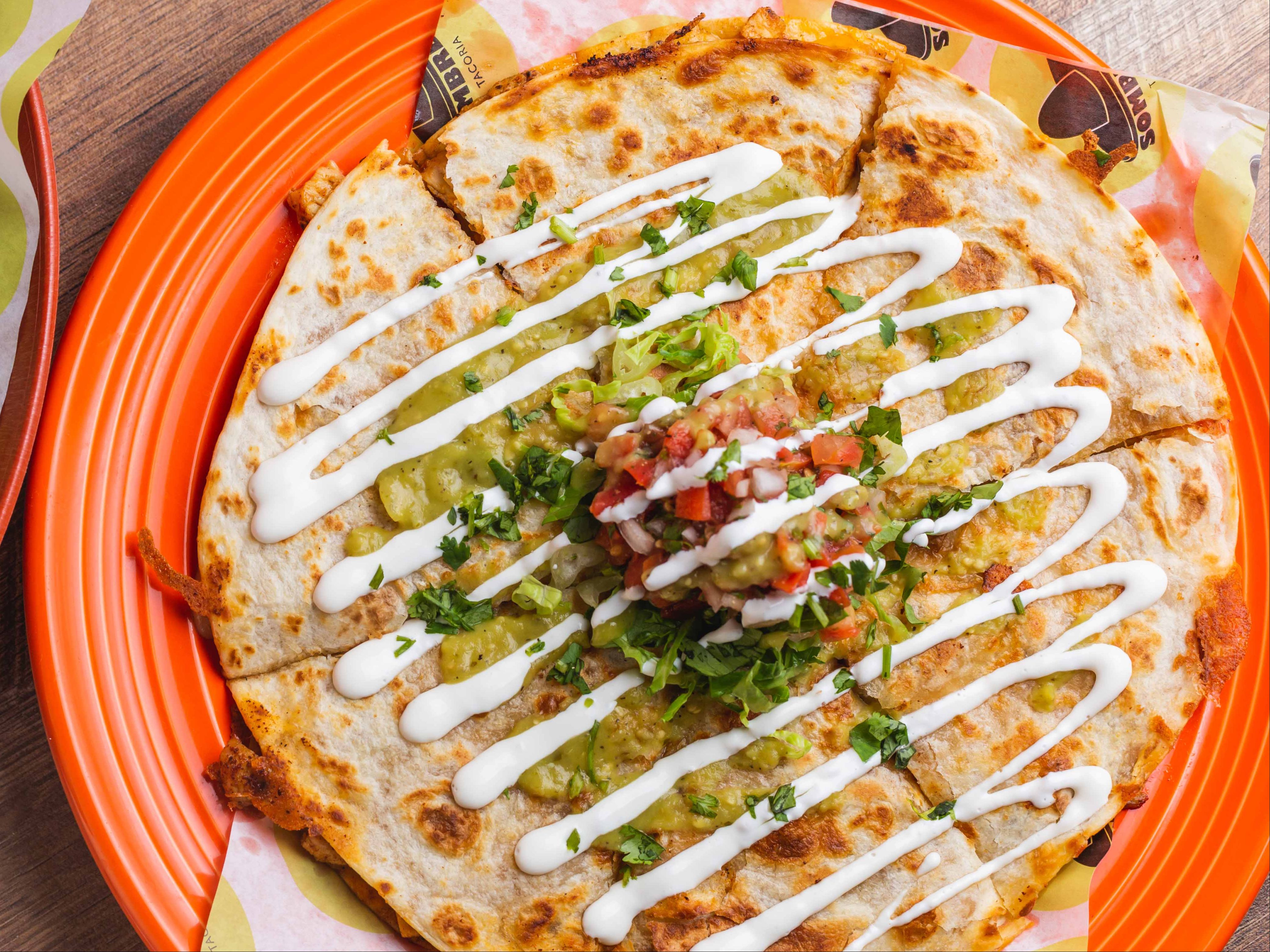 Shrimp A La Plancha Quesadilla.