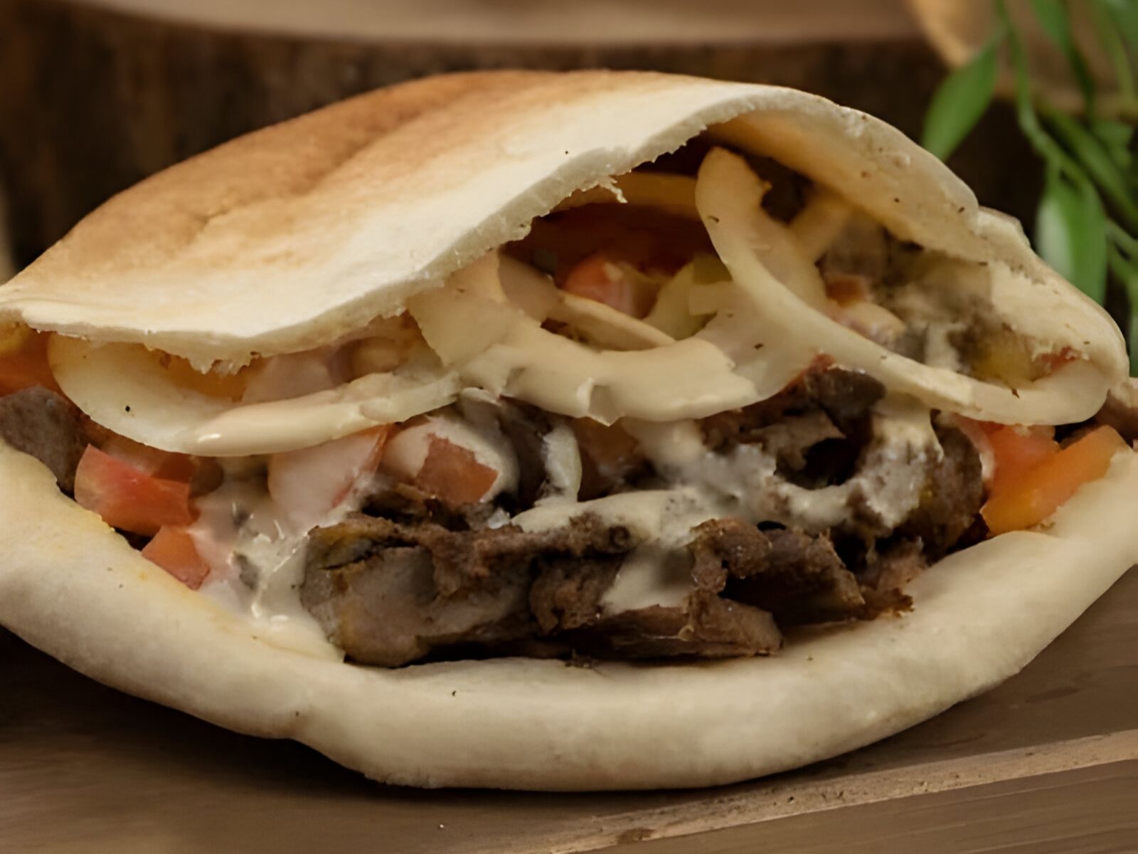 Steak Shawarma Pita.