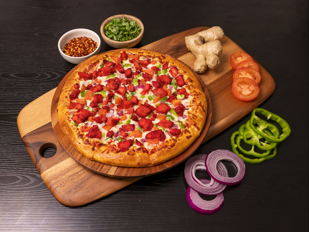 Tandori Chicken Pizza.