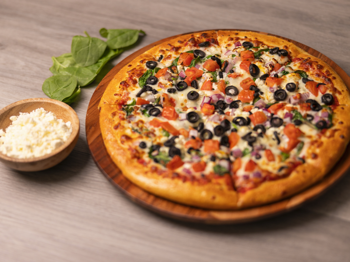 Spinach Delight Pizza.