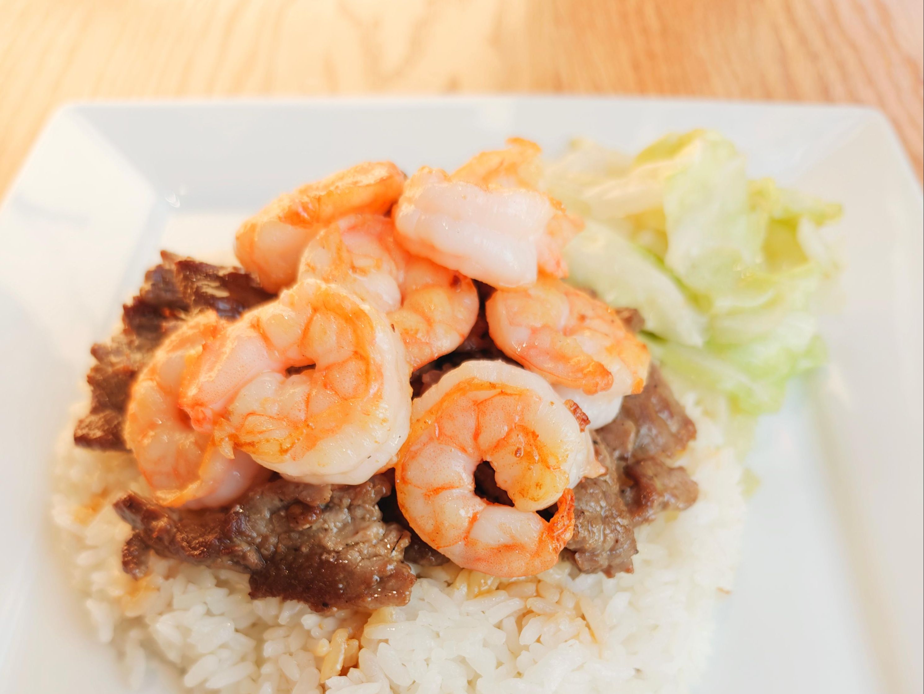 BEEF & SHRIMP.
