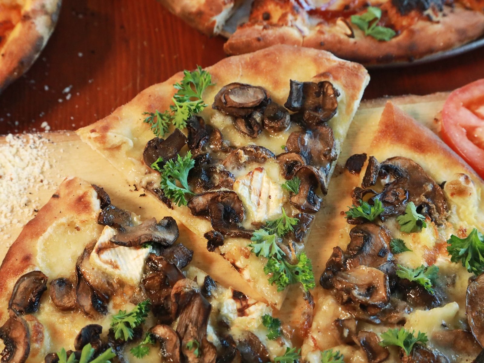 Mushroom Brie Pizza.
