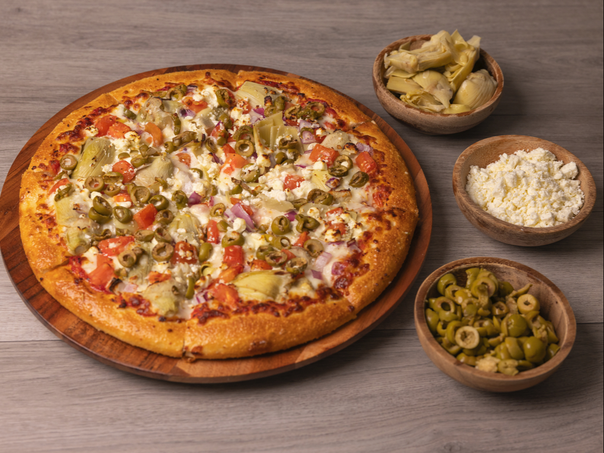 European Veggie Pizza.