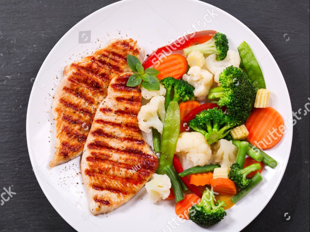 Grilled Chicken Vegetable Bowl.