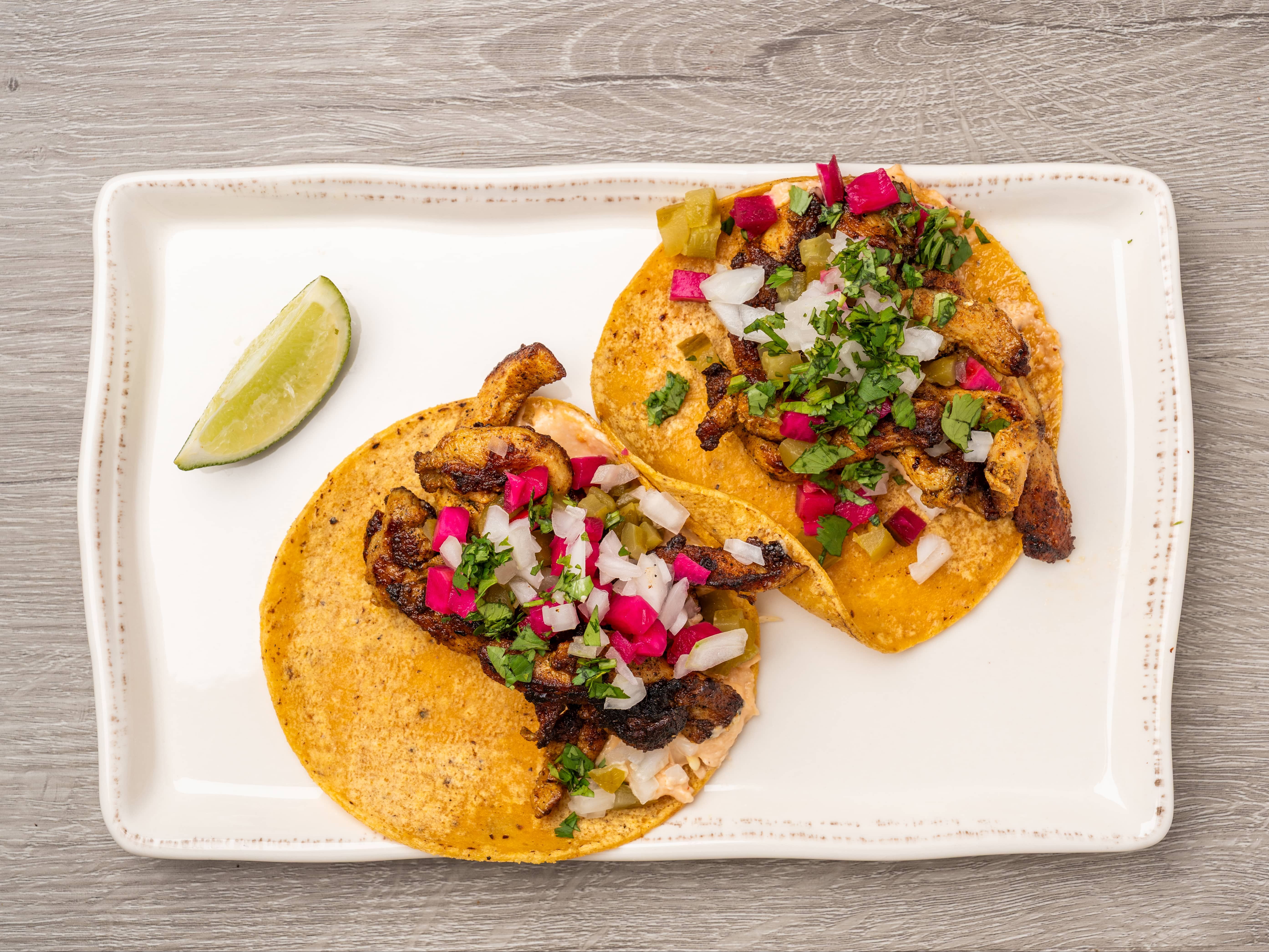 Chicken Shawarma Tacos.
