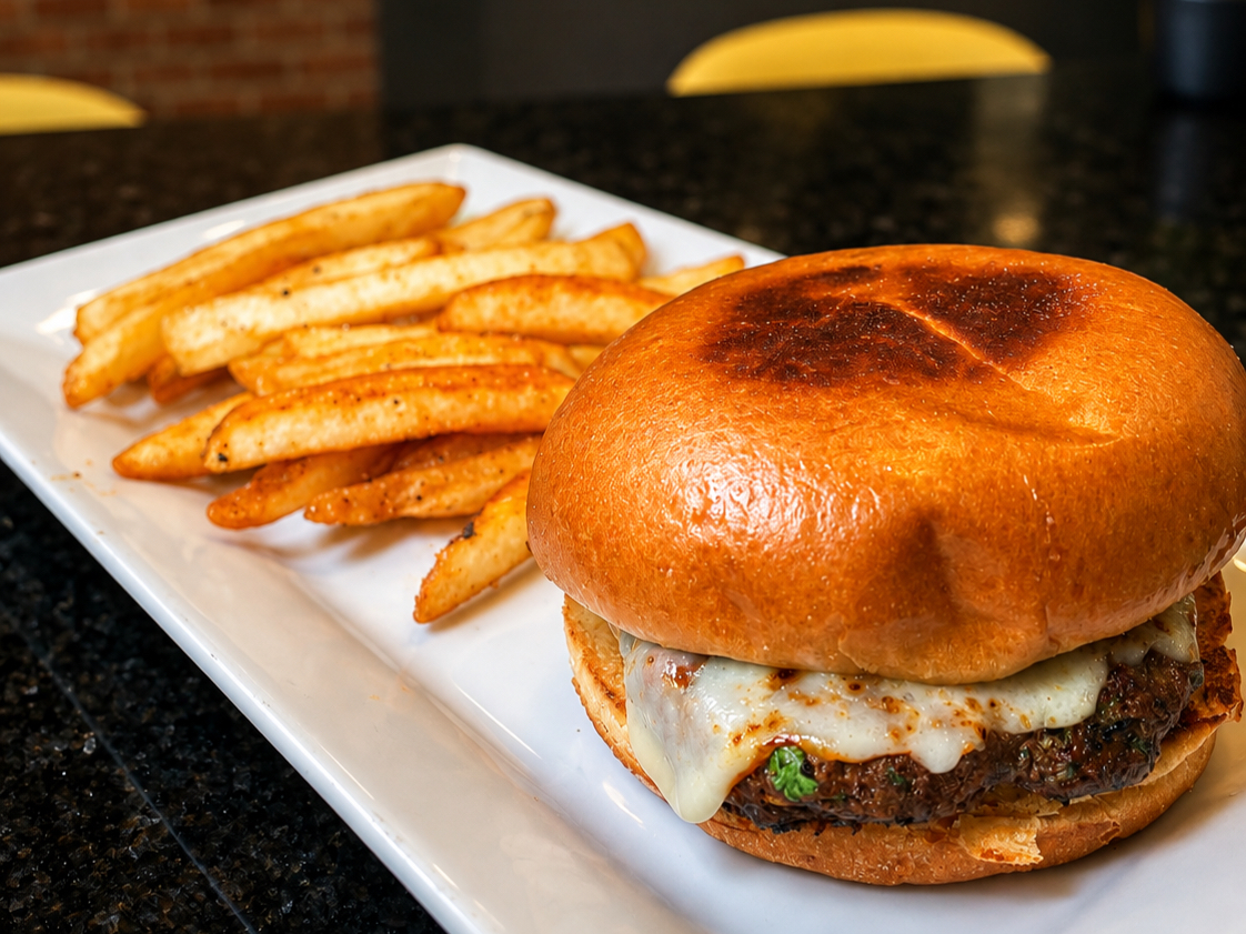 Mini Burger and Fries.