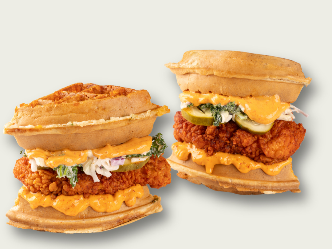 WAFFLE HOT CHICKEN SANDWICH