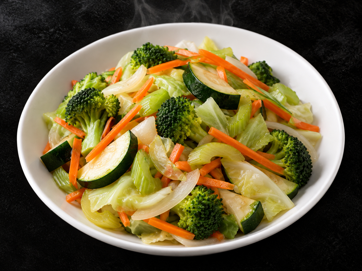 Steamed Vegetables.