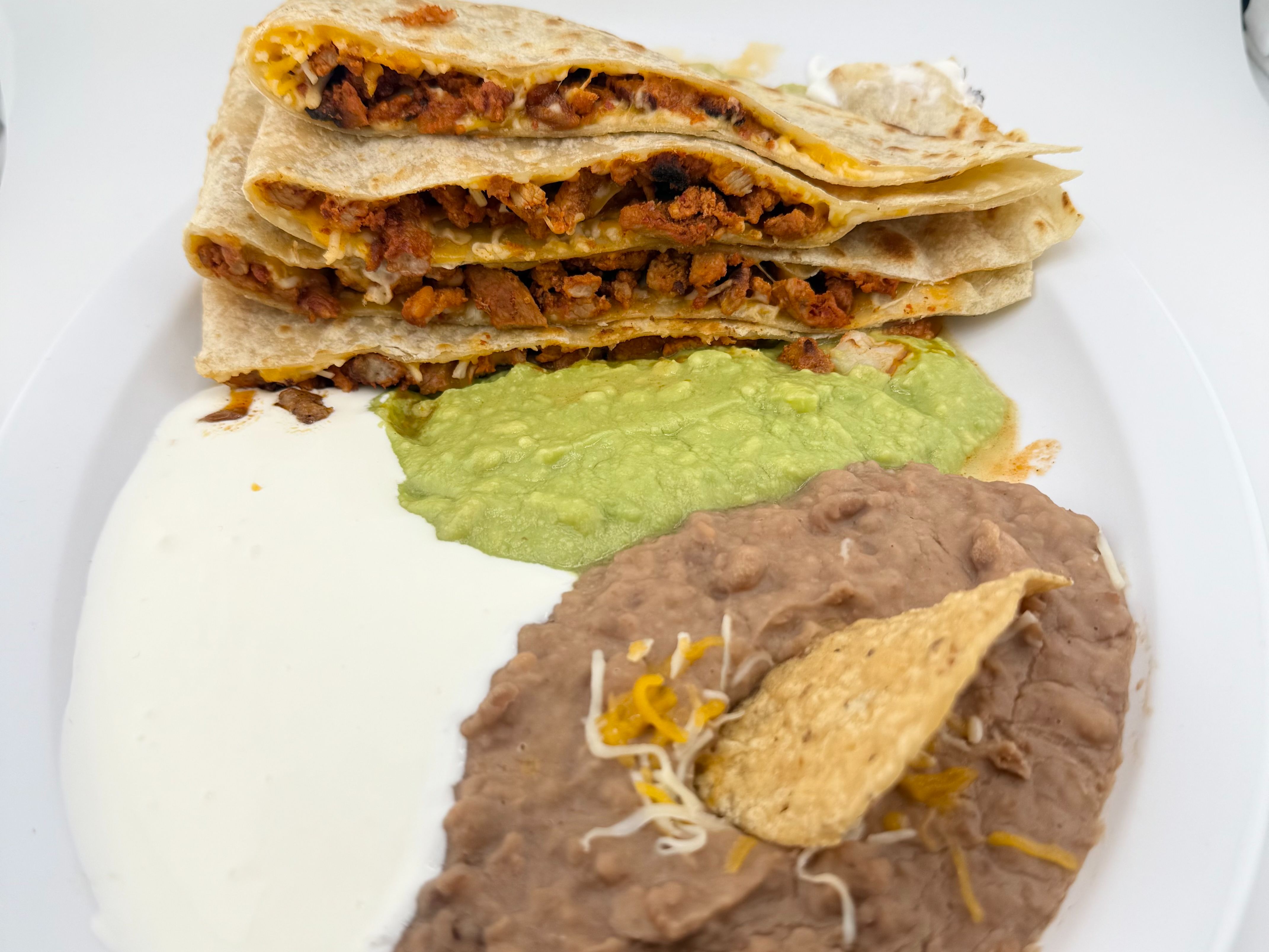 Al Pastor Super Quesadilla.