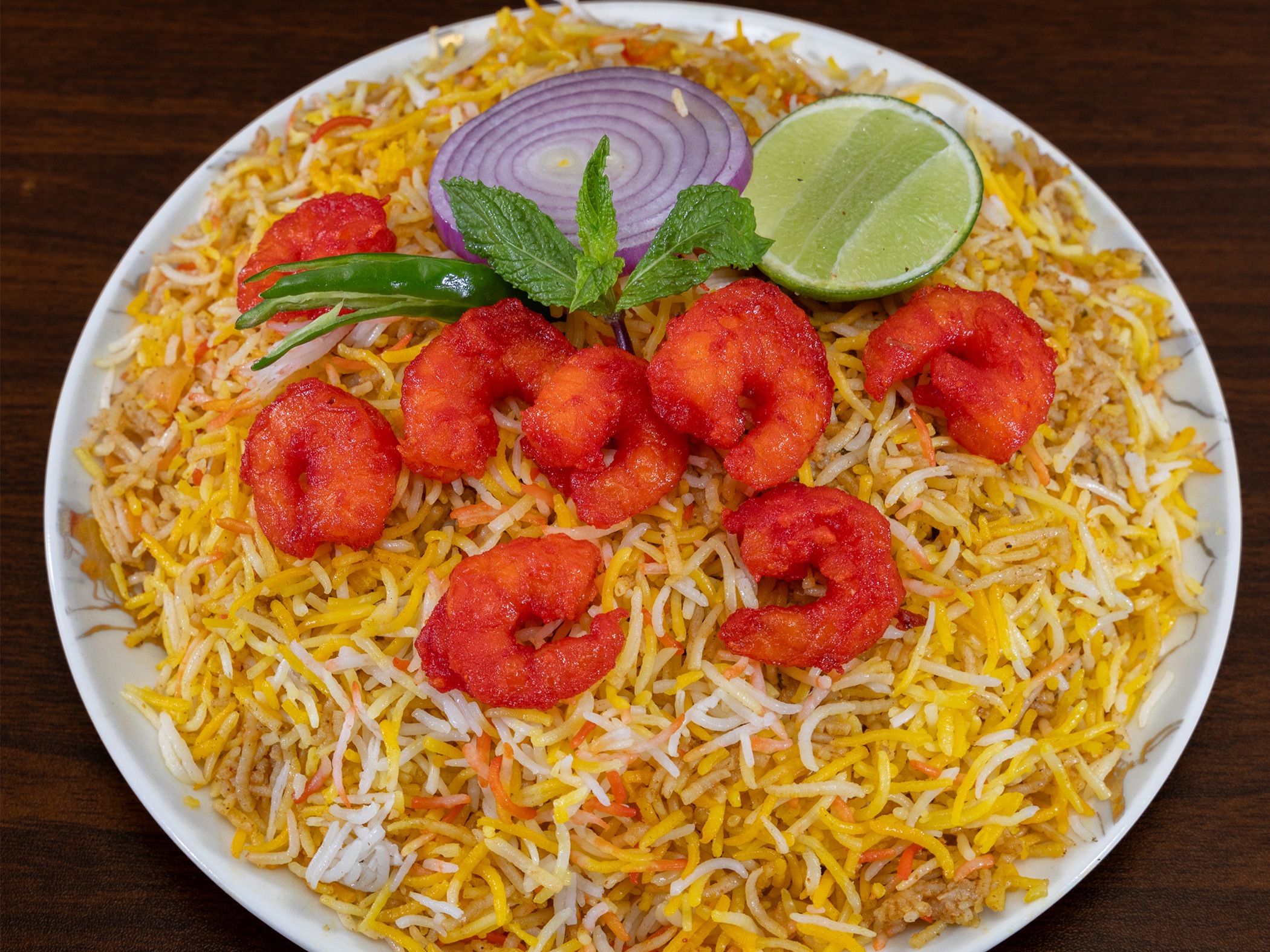 SHRIMP BIRYANI.