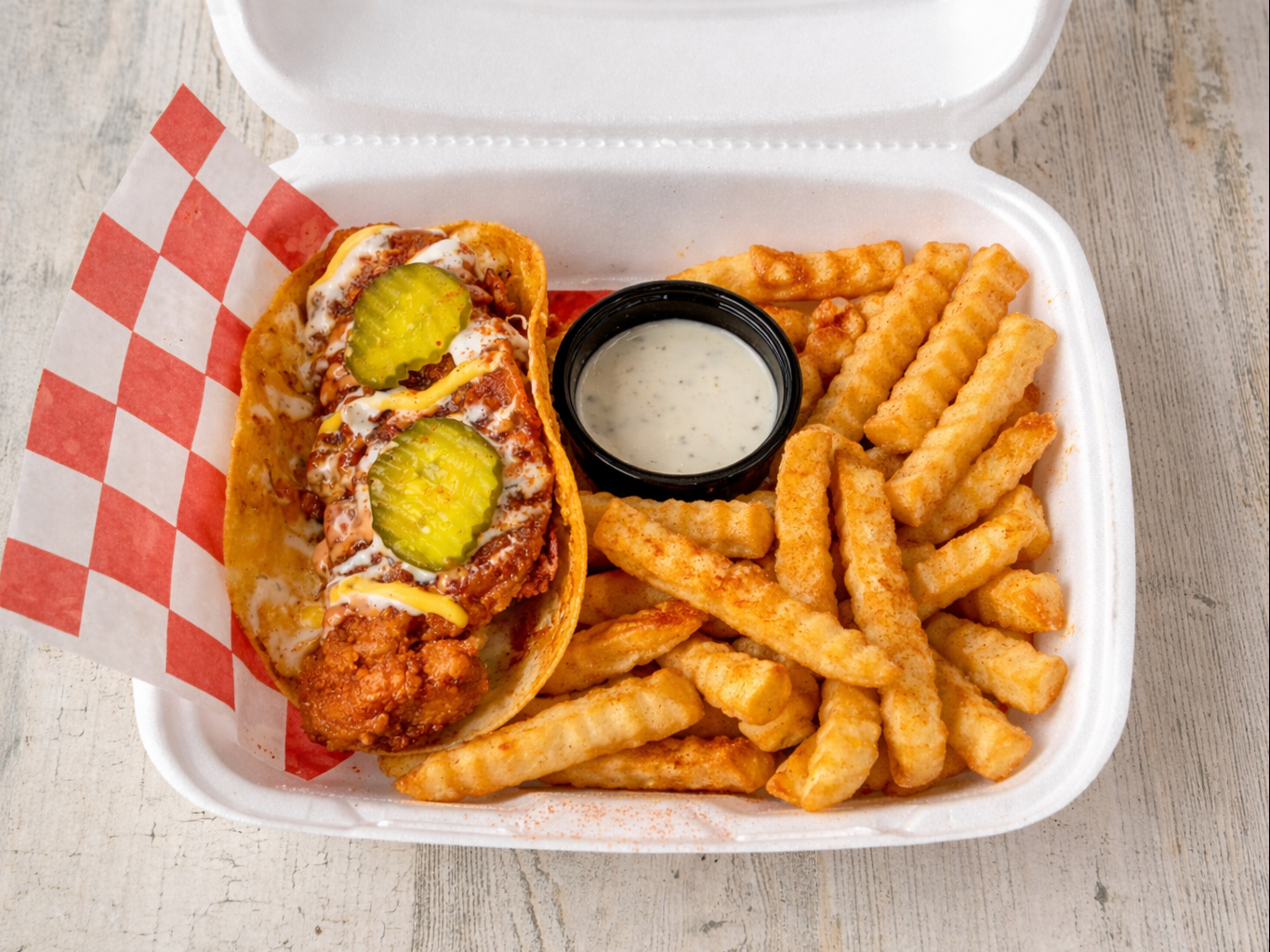 #11. Taco with Fries.