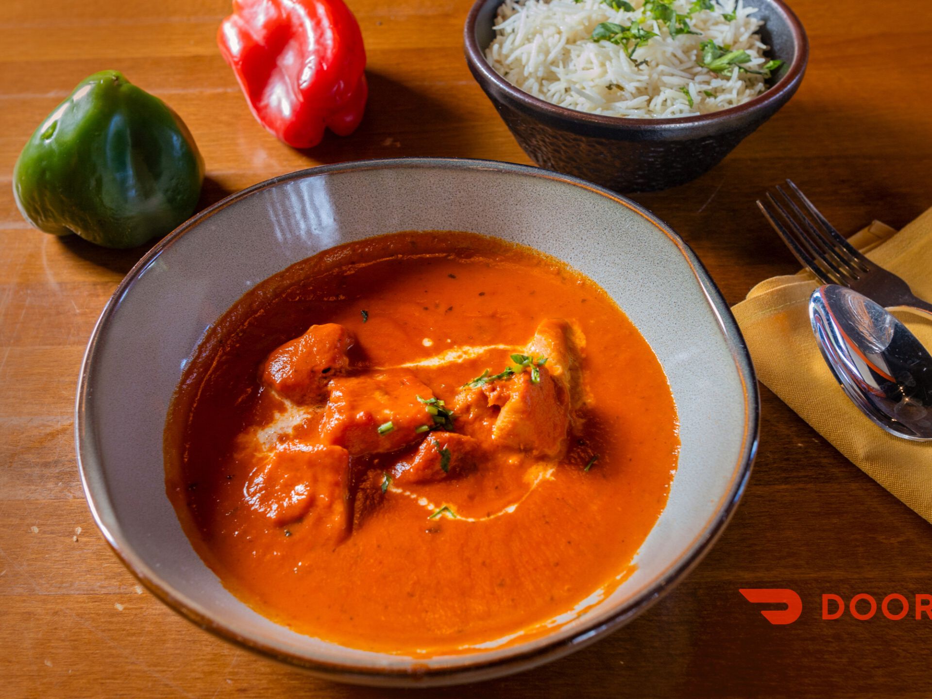 Butter chicken with rice