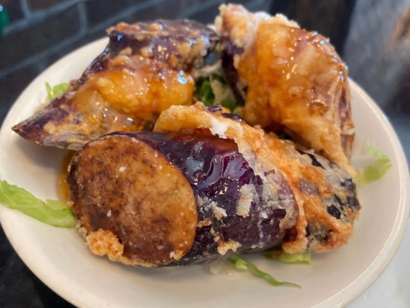 Deep Fried Eggplant With Shrimp Paste (Cà Tím Dồn Tôm Chiên) (3).