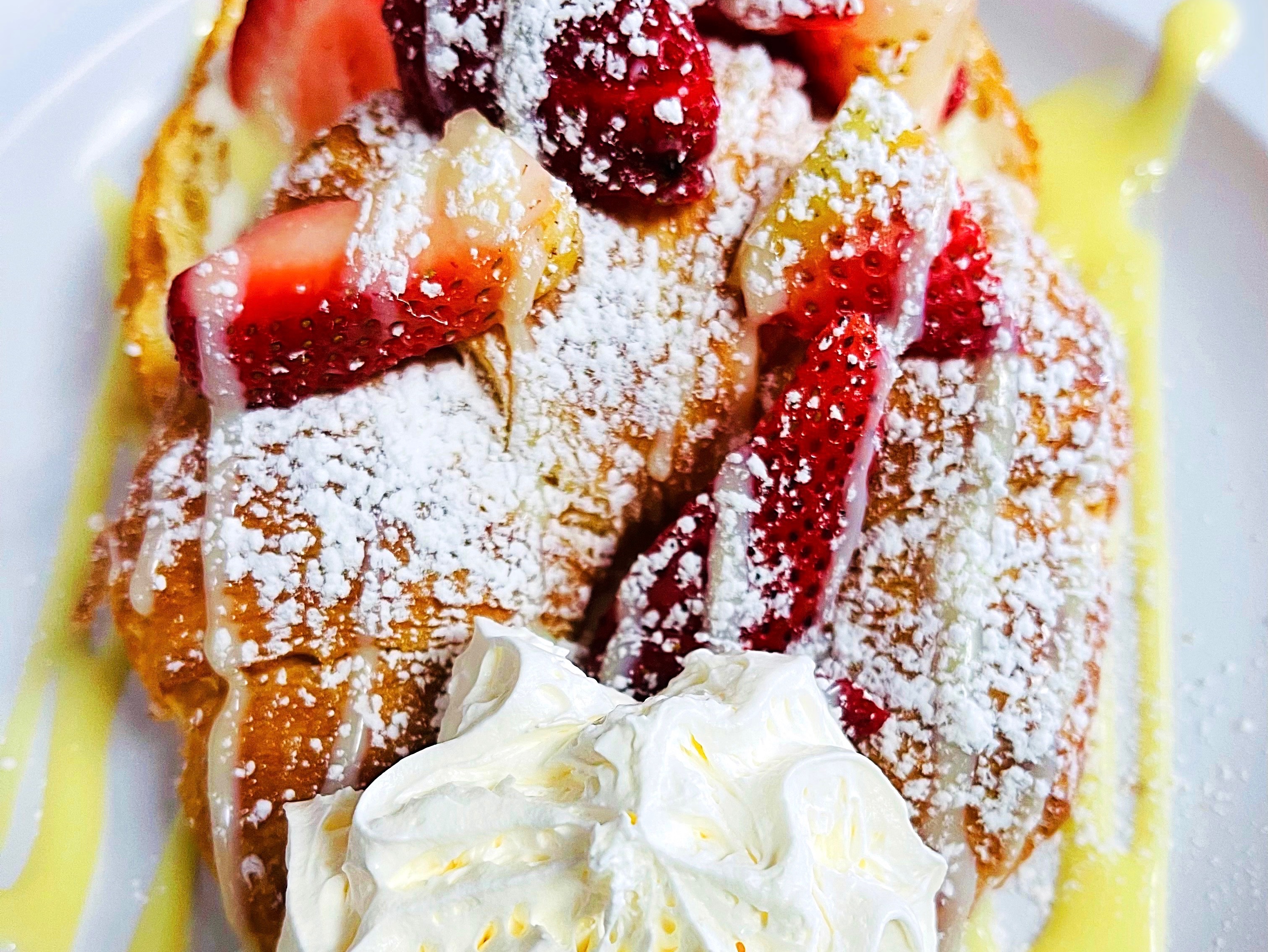 Strawberry and cream Croissant.