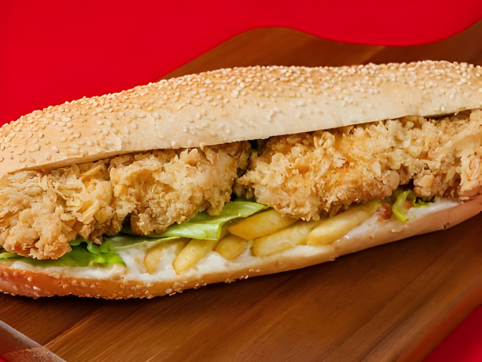 Sesame Zinger Sandwich.