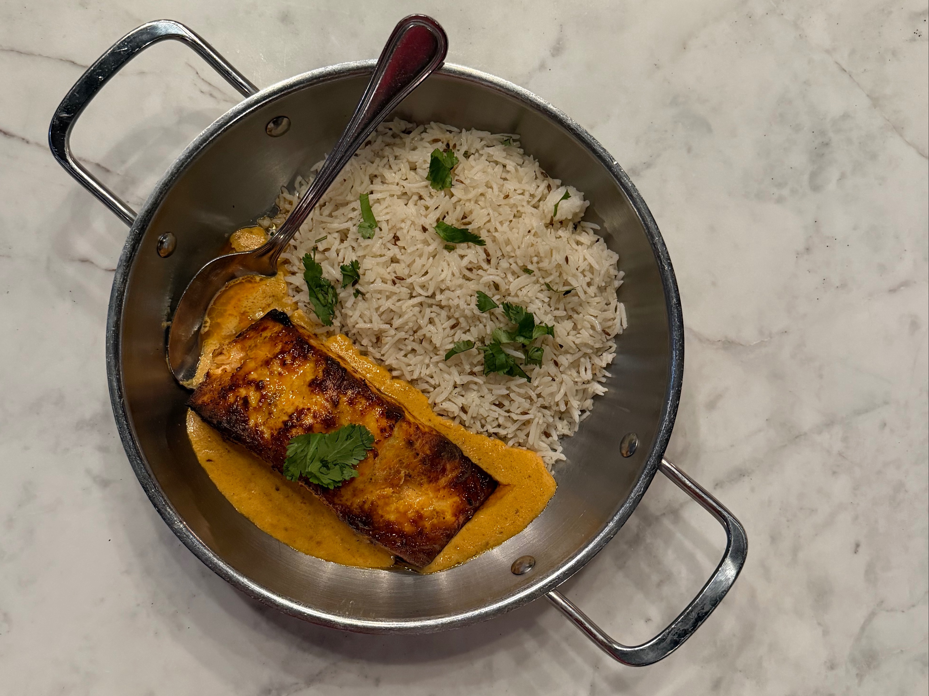 Tandoori Salmon.