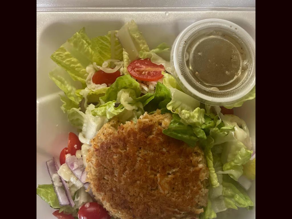 Crab Cake Salad.