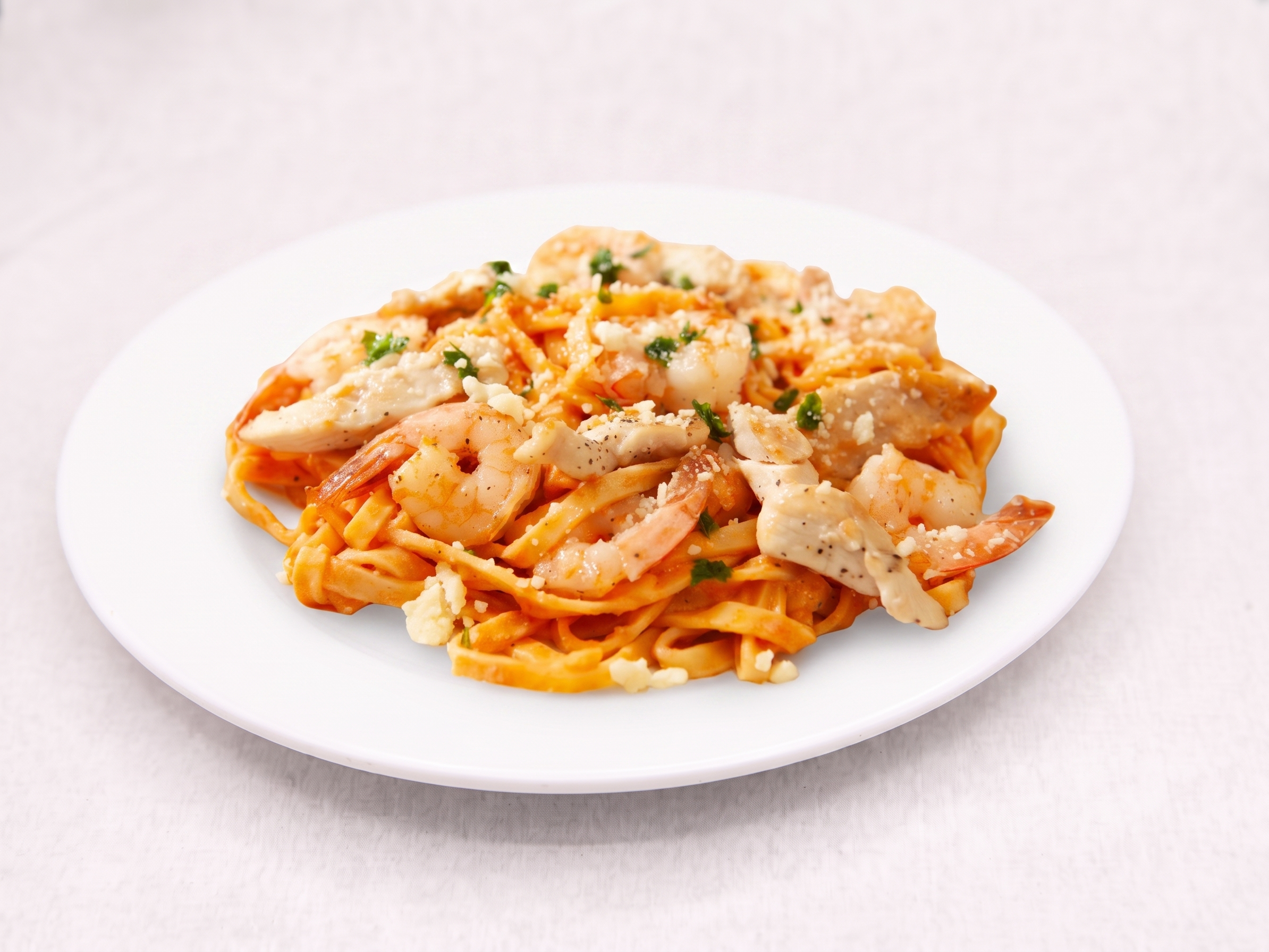 Chicken Shrimp Linguini.