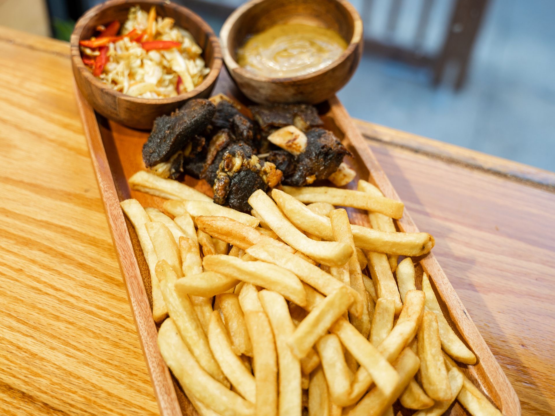 Fried Goat w/ French Fries