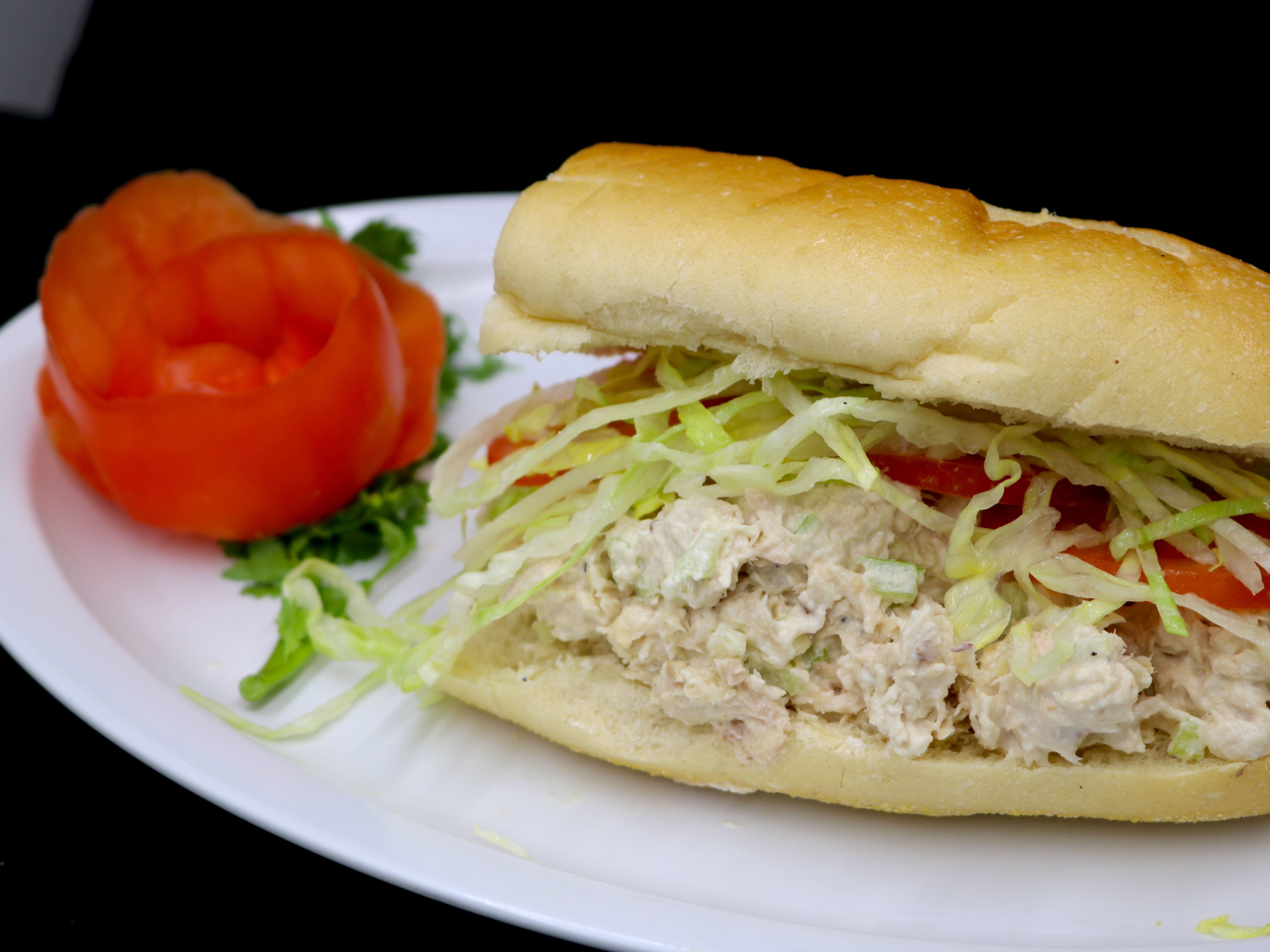 Homemade Chicken Salad Sub Half.