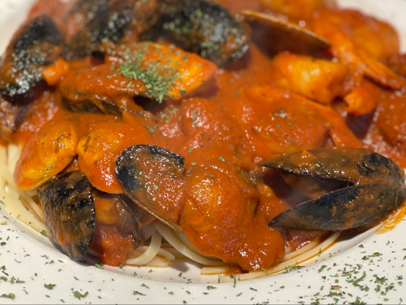 Mussels Fra Diavolo Entrée.