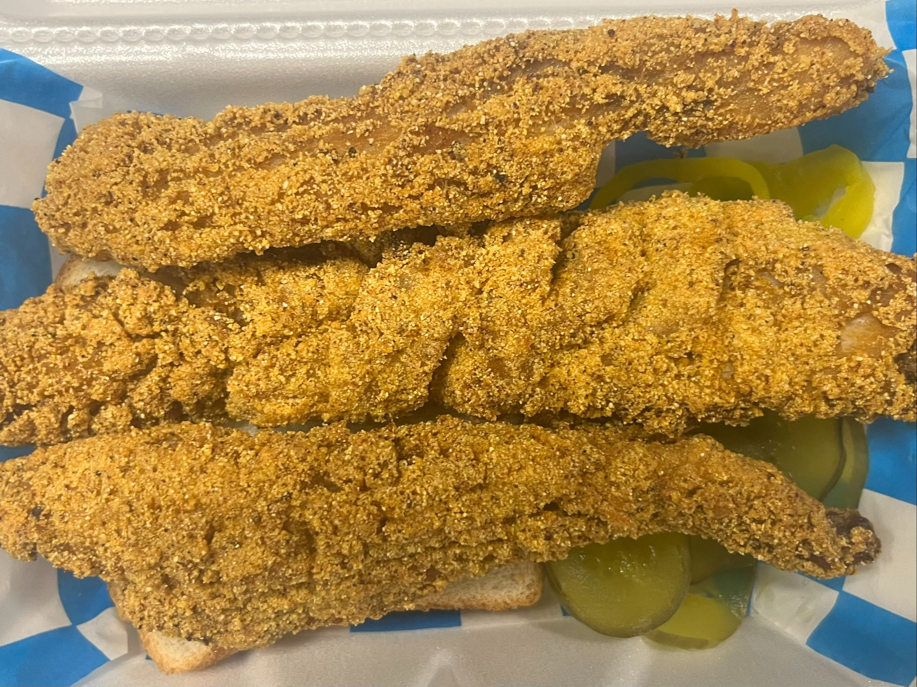 3 Piece Whiting Fillet Sandwich.