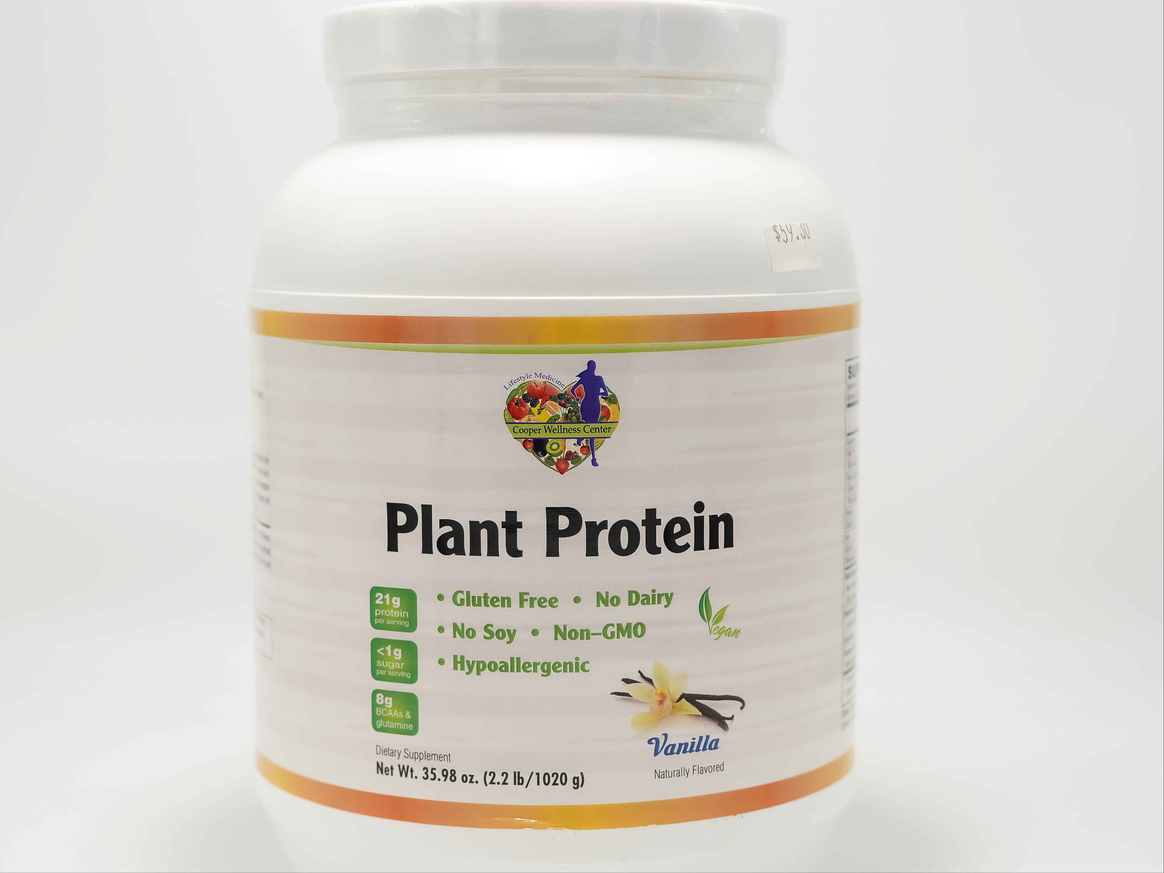 Plant Protein Vanilla 35.98 oz (2.2lb/1020g).
