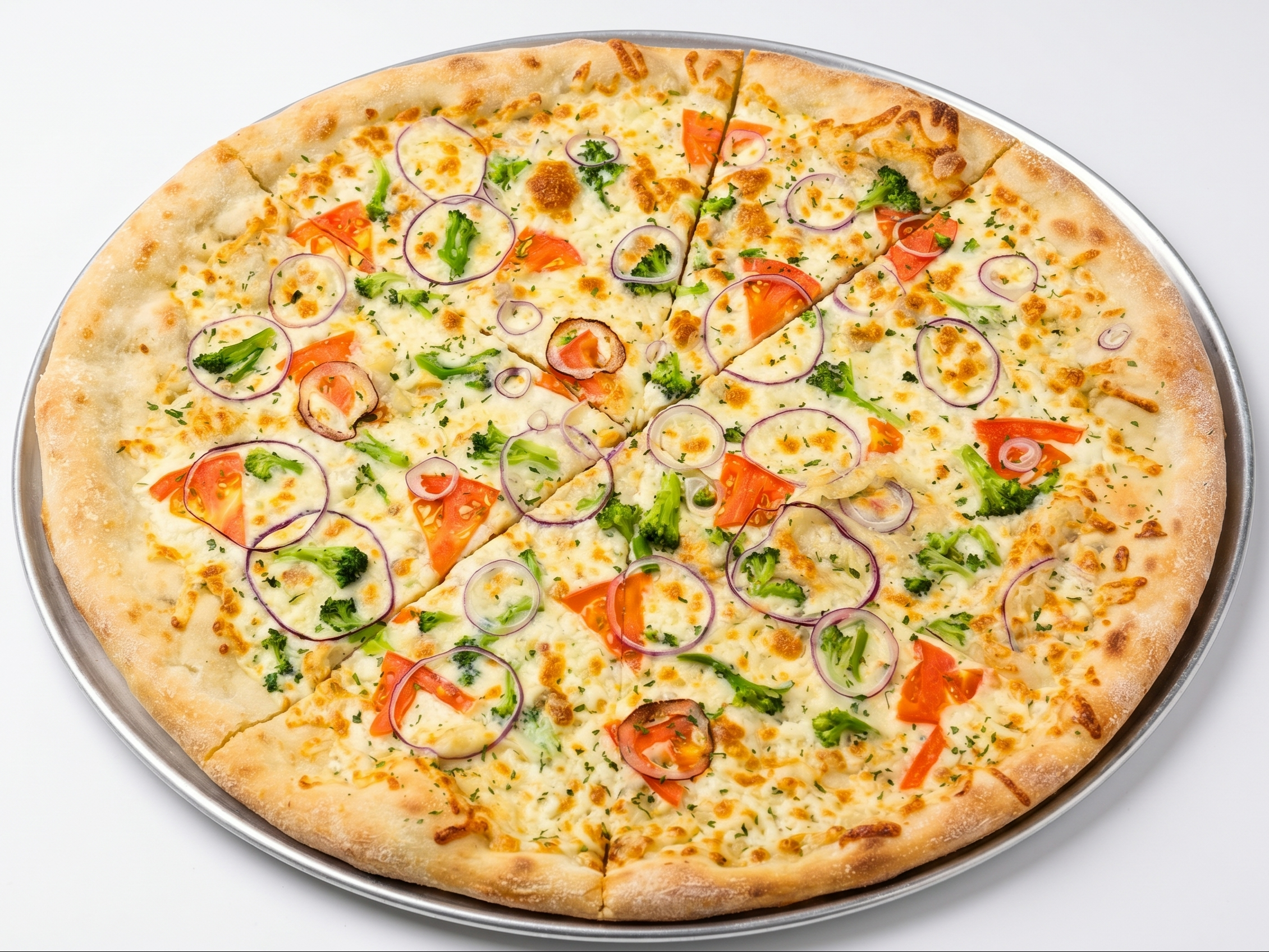 Broccoli, Ricotta & Fresh Garlic Large 16 Inch 8 Slice.