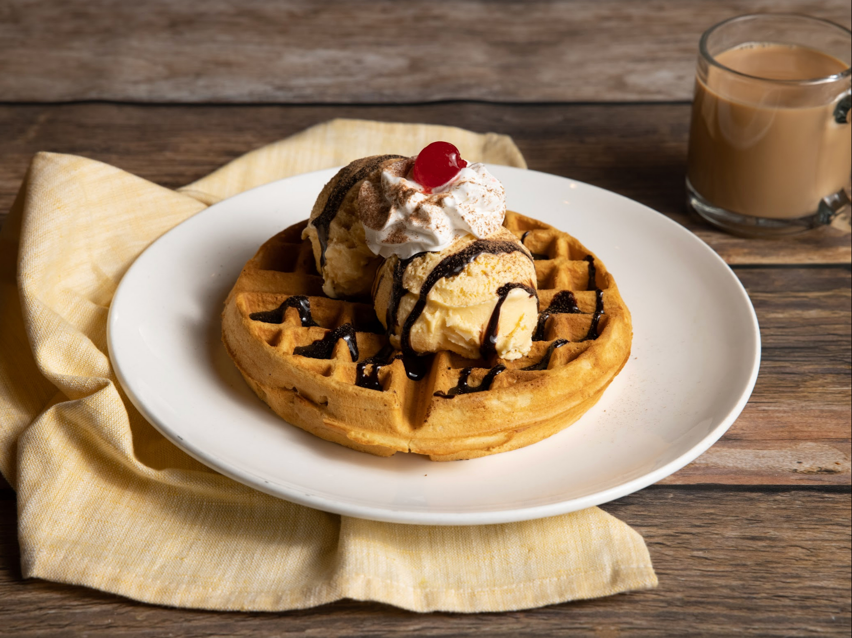 Waffle sundae