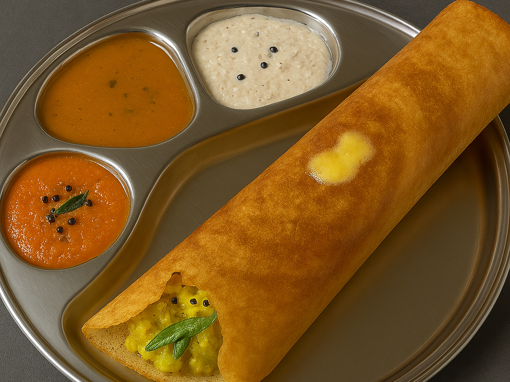 Benne Masala Dosa (GF,NF,DF,V)
