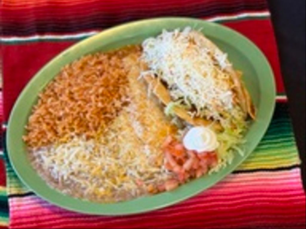 #13 1 Enchilada/1 Taco Plate.